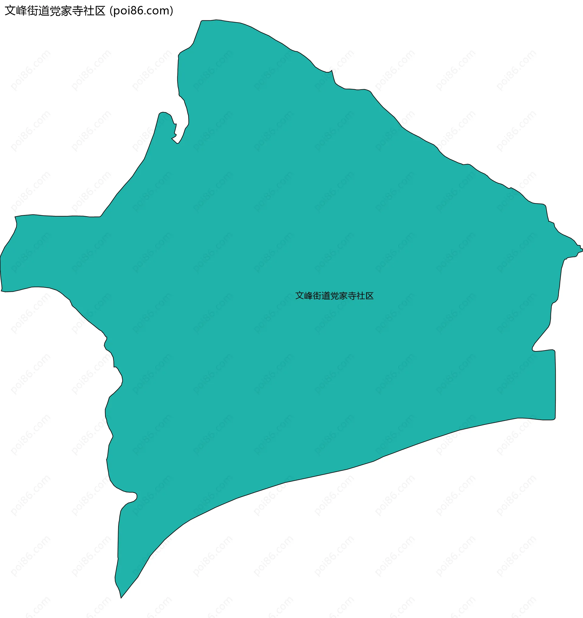 文峰街道党家寺社区边界地图