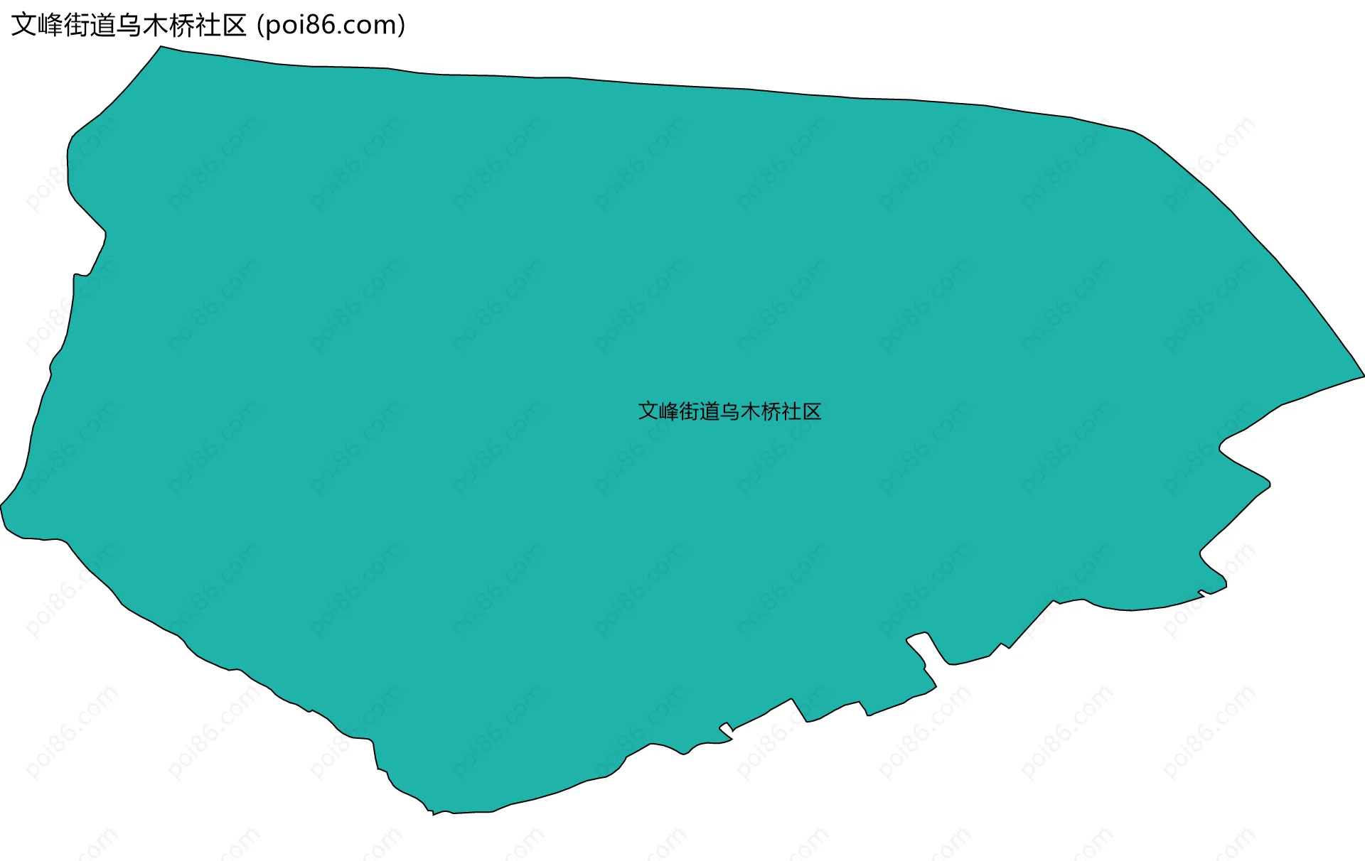 文峰街道乌木桥社区边界地图