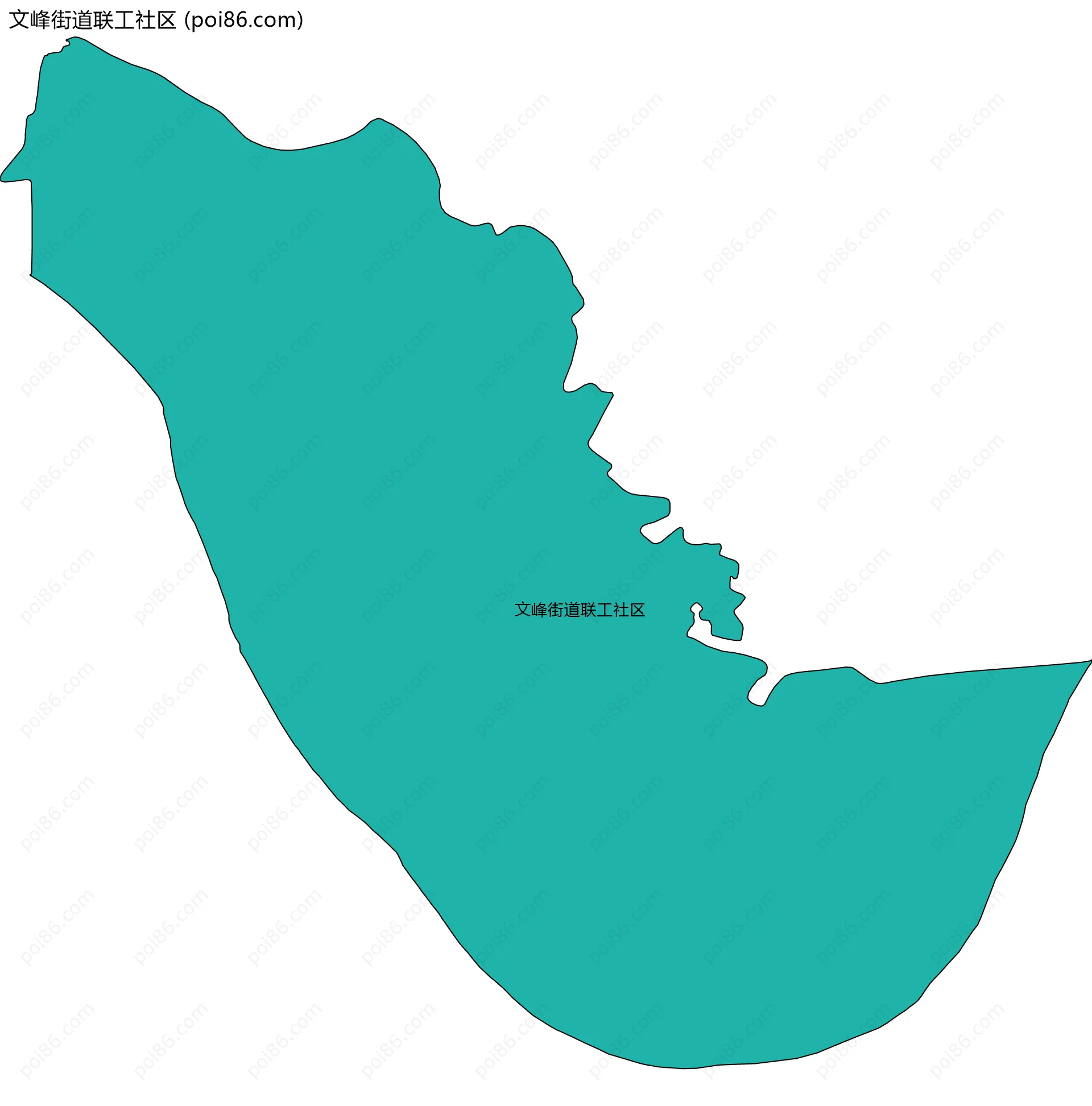 文峰街道联工社区边界地图