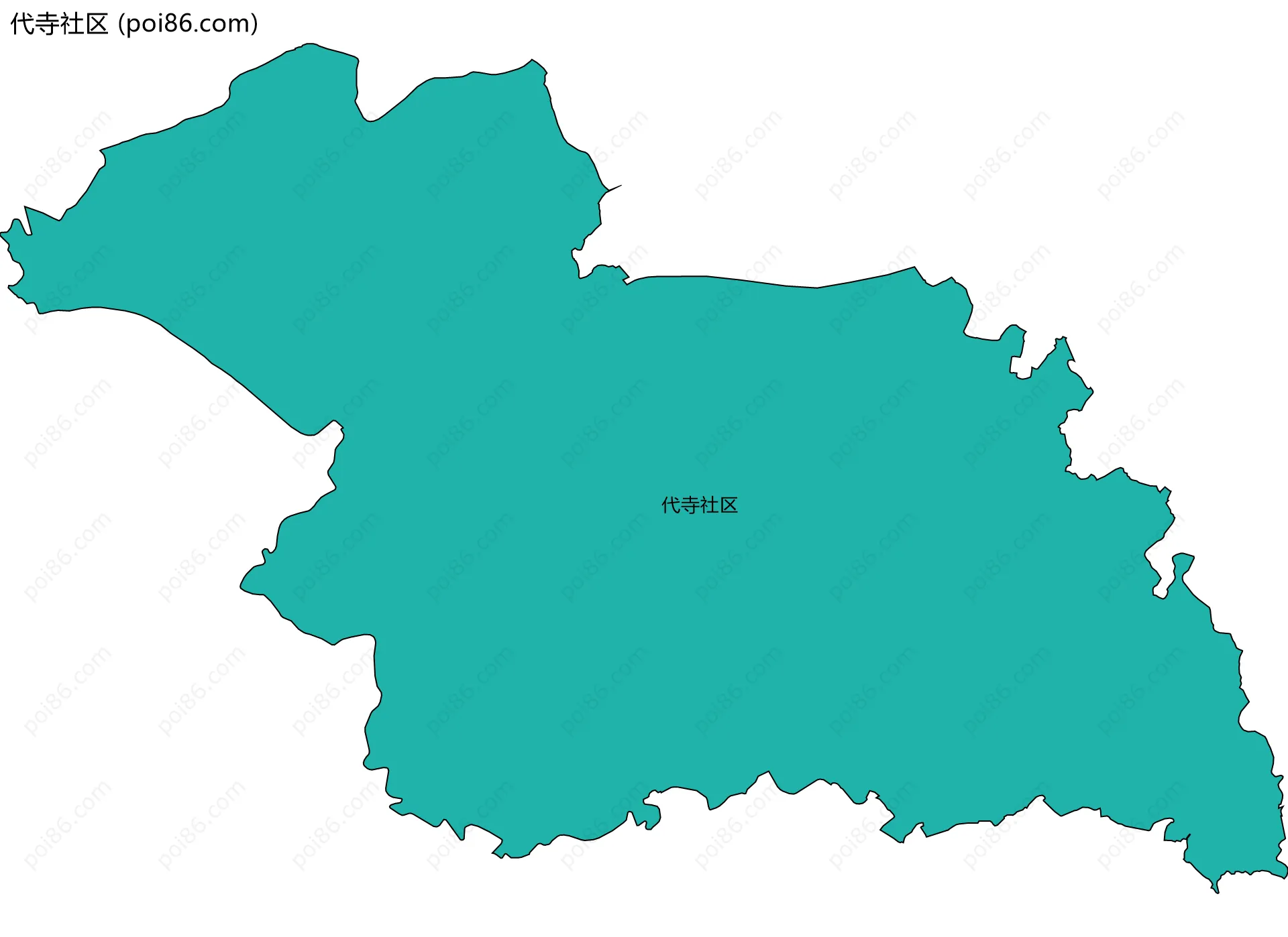 代寺社区边界地图