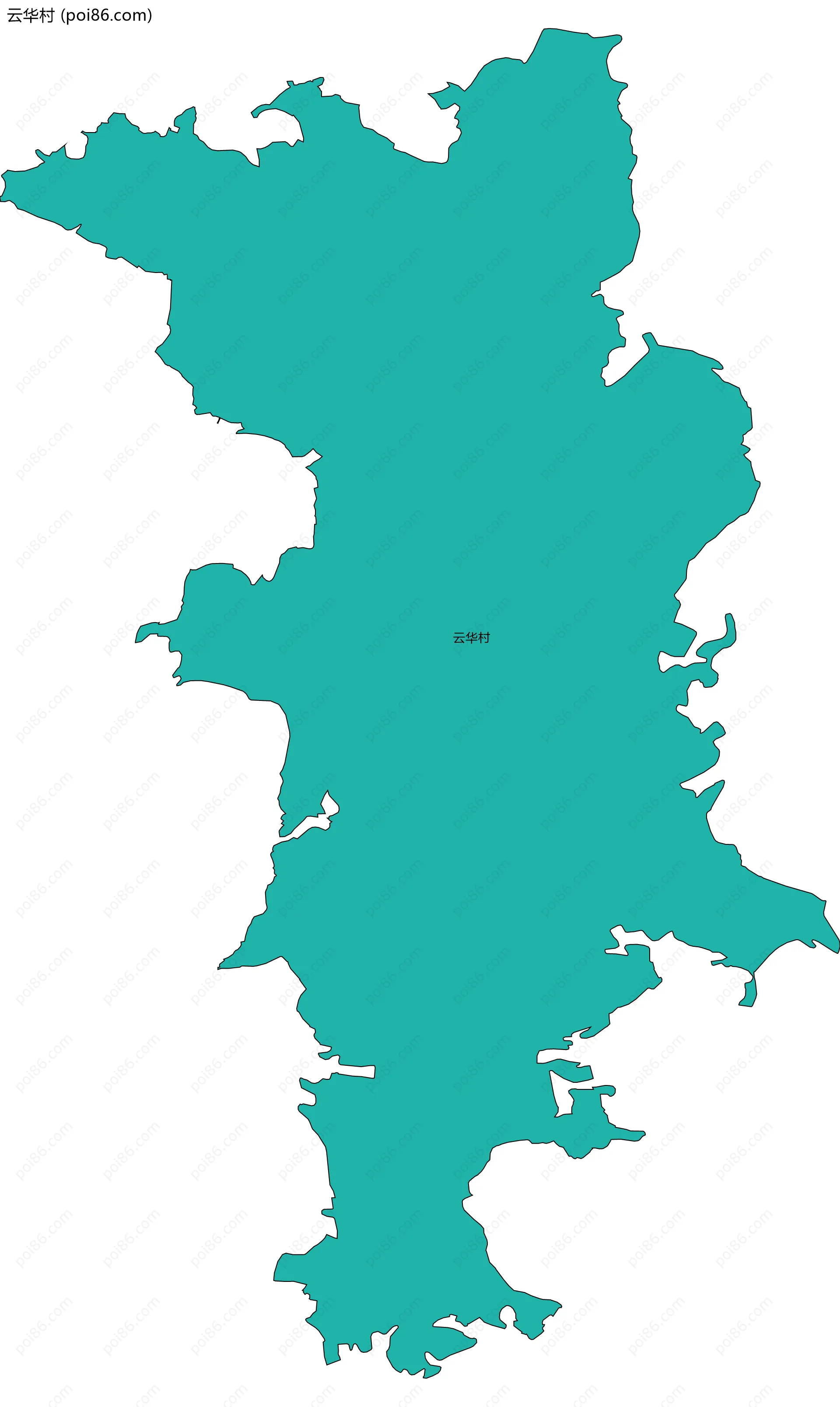 云华村边界地图