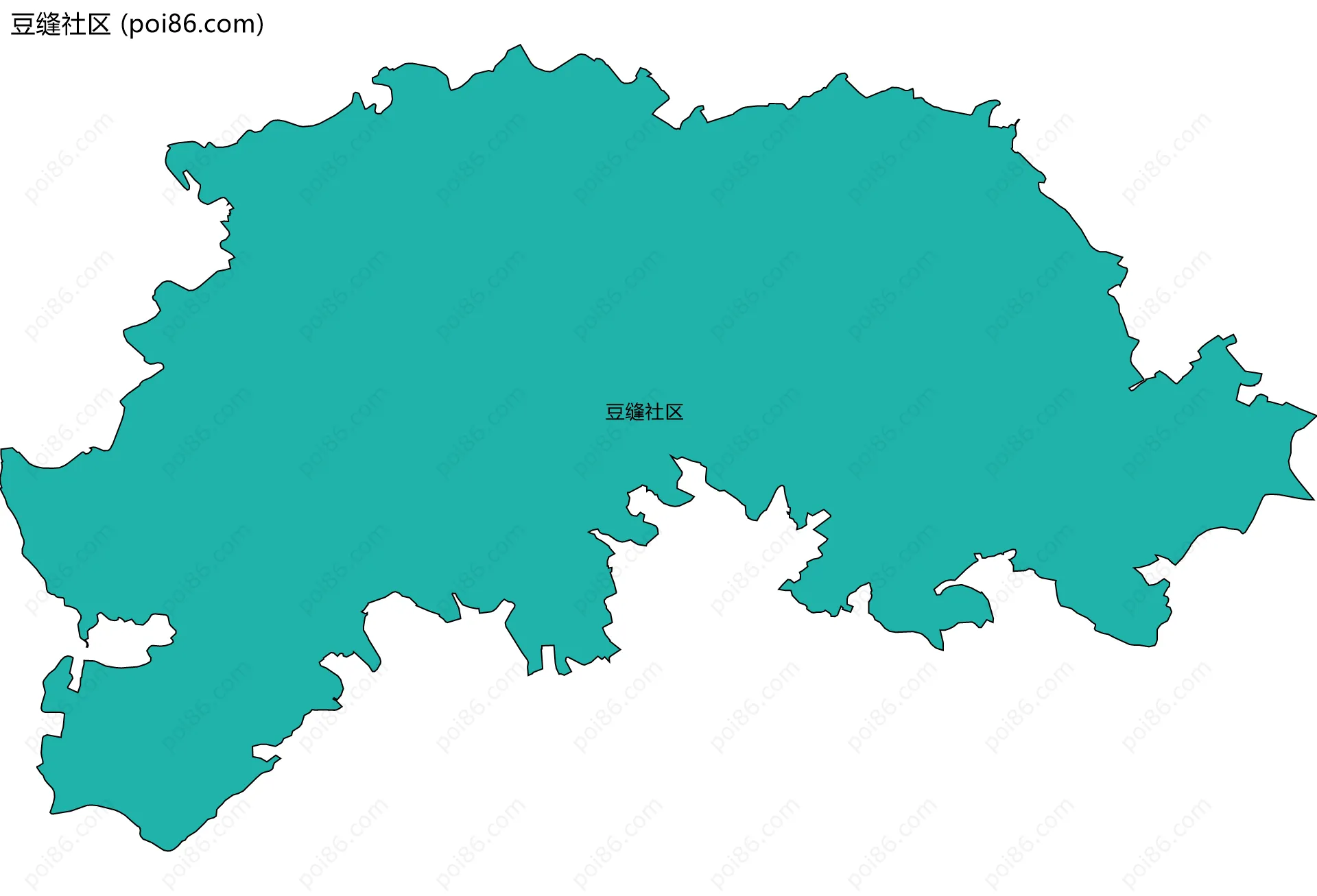 豆缝社区边界地图