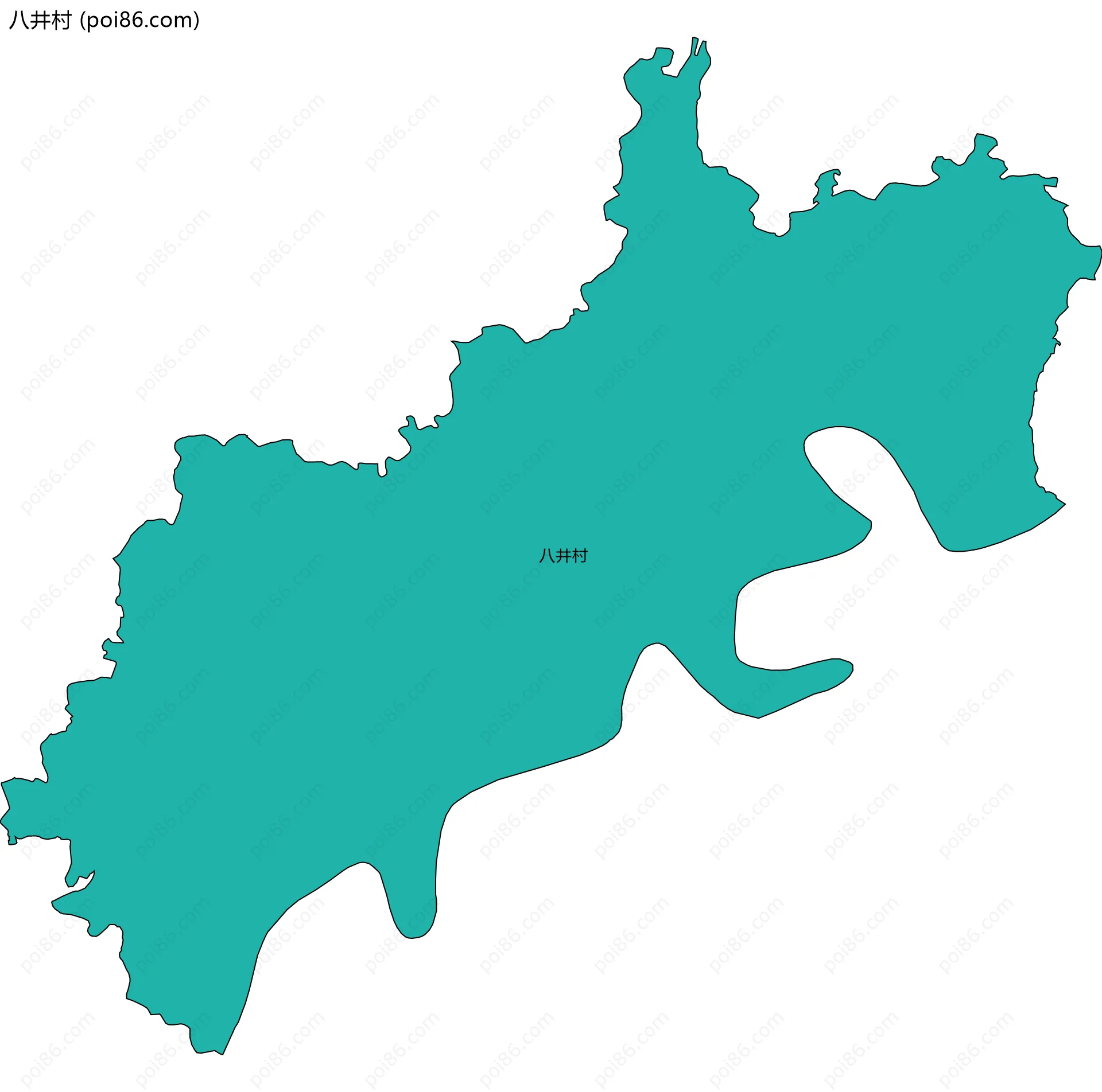 八井村边界地图