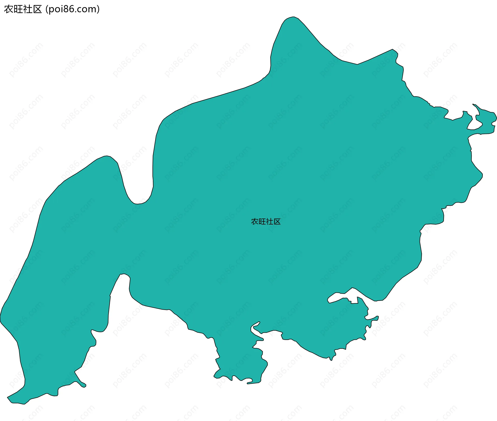 农旺社区边界地图