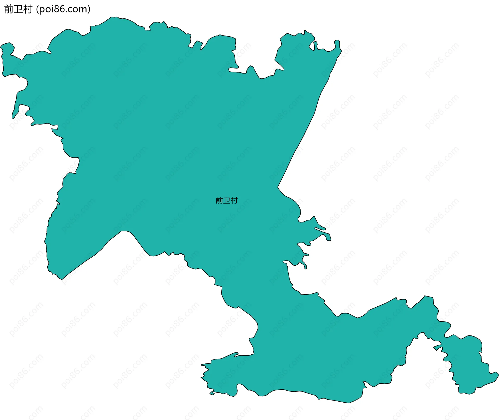 前卫村边界地图