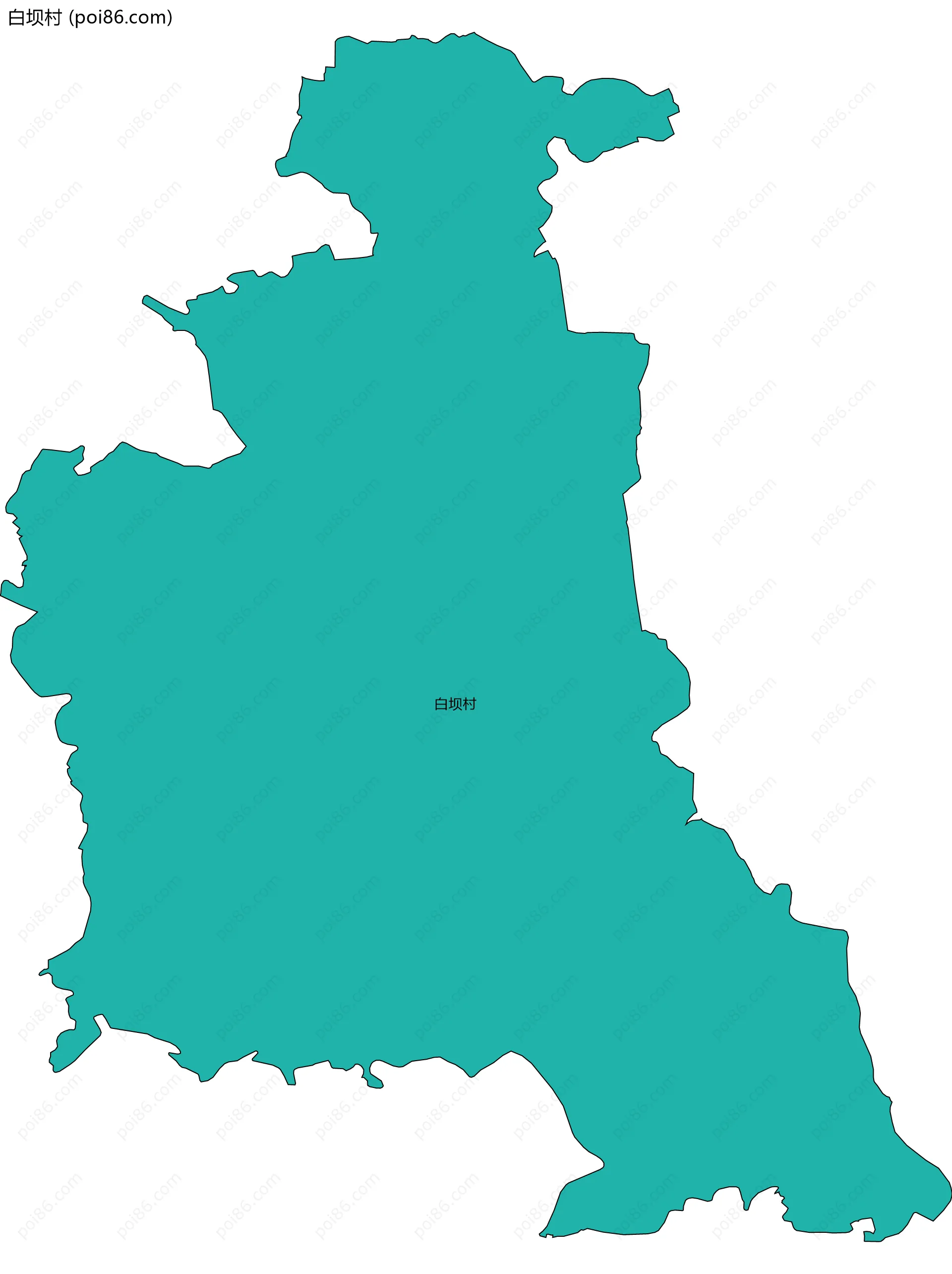 白坝村边界地图