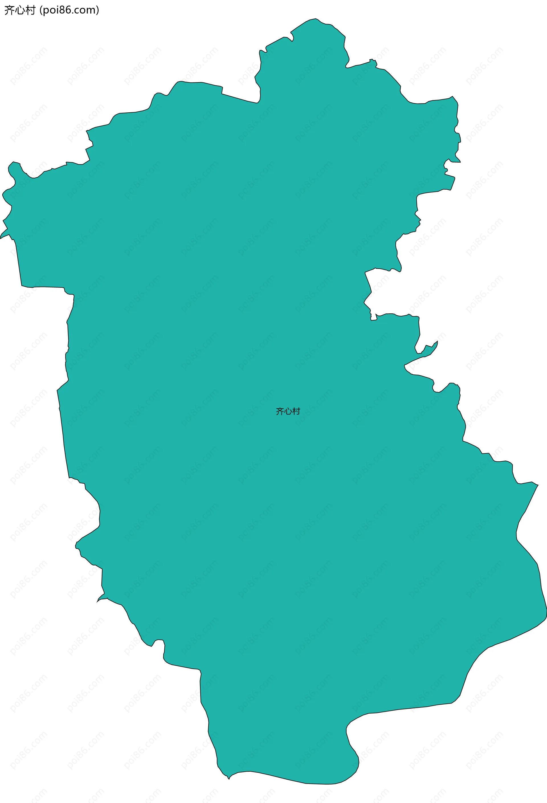 齐心村边界地图