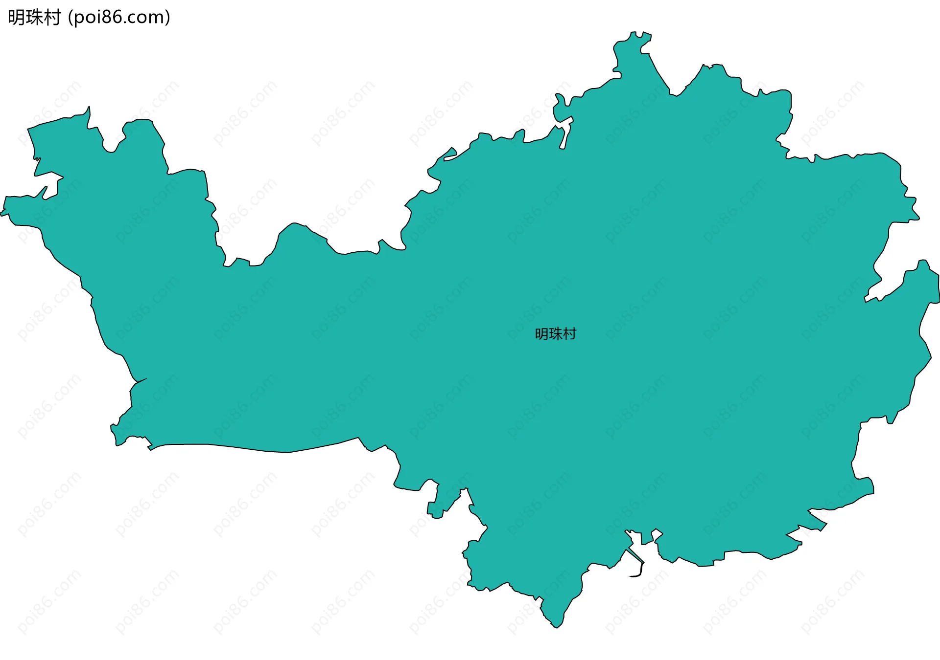 明珠村边界地图