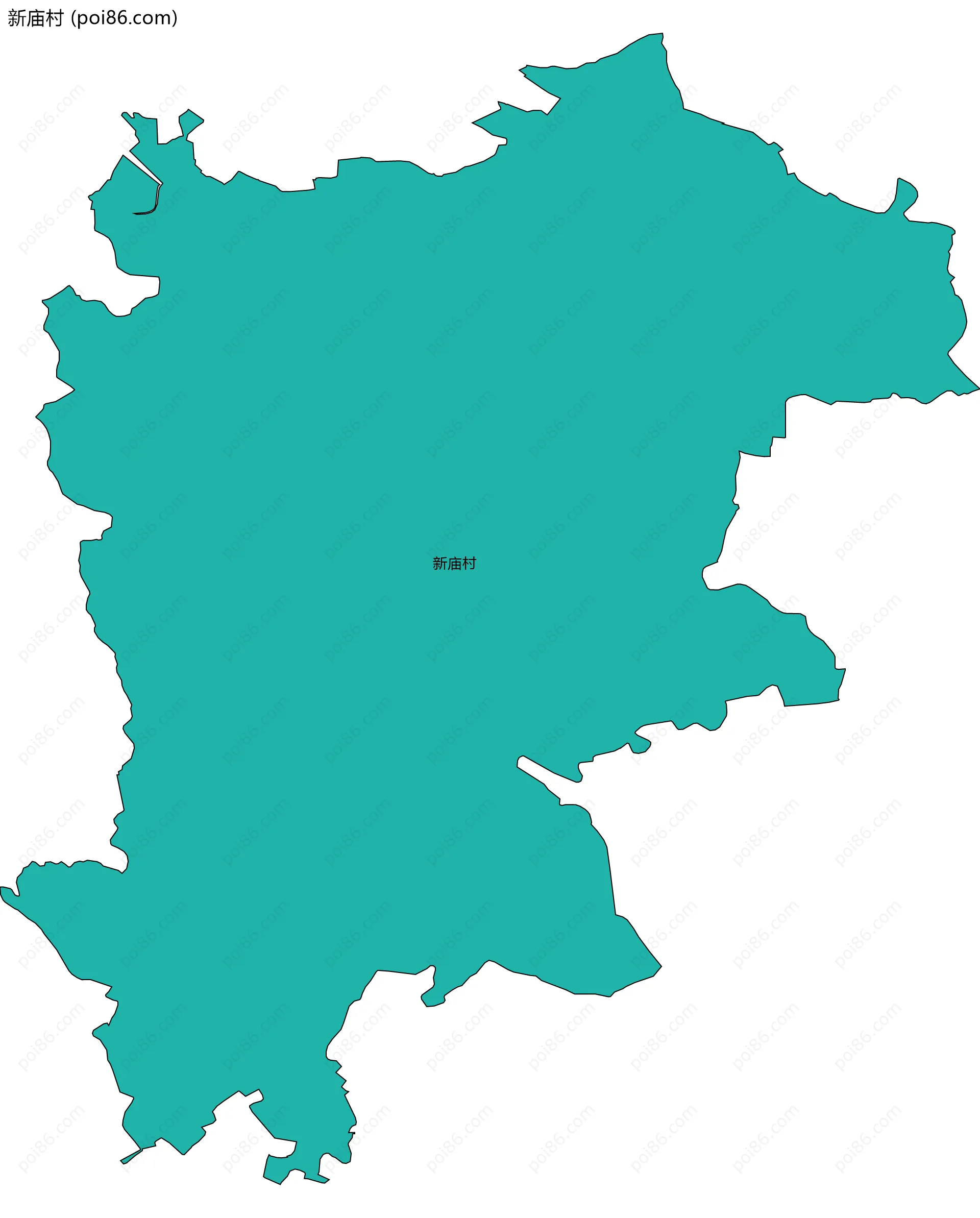 新庙村边界地图