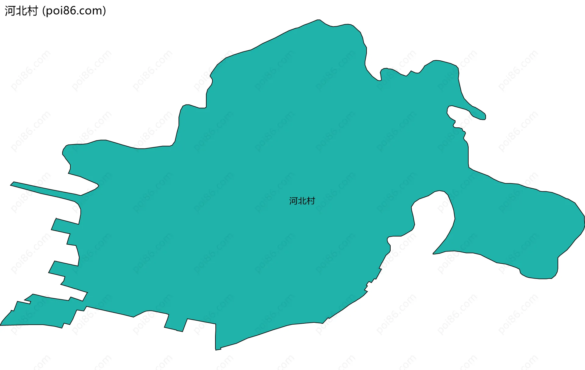 河北村边界地图