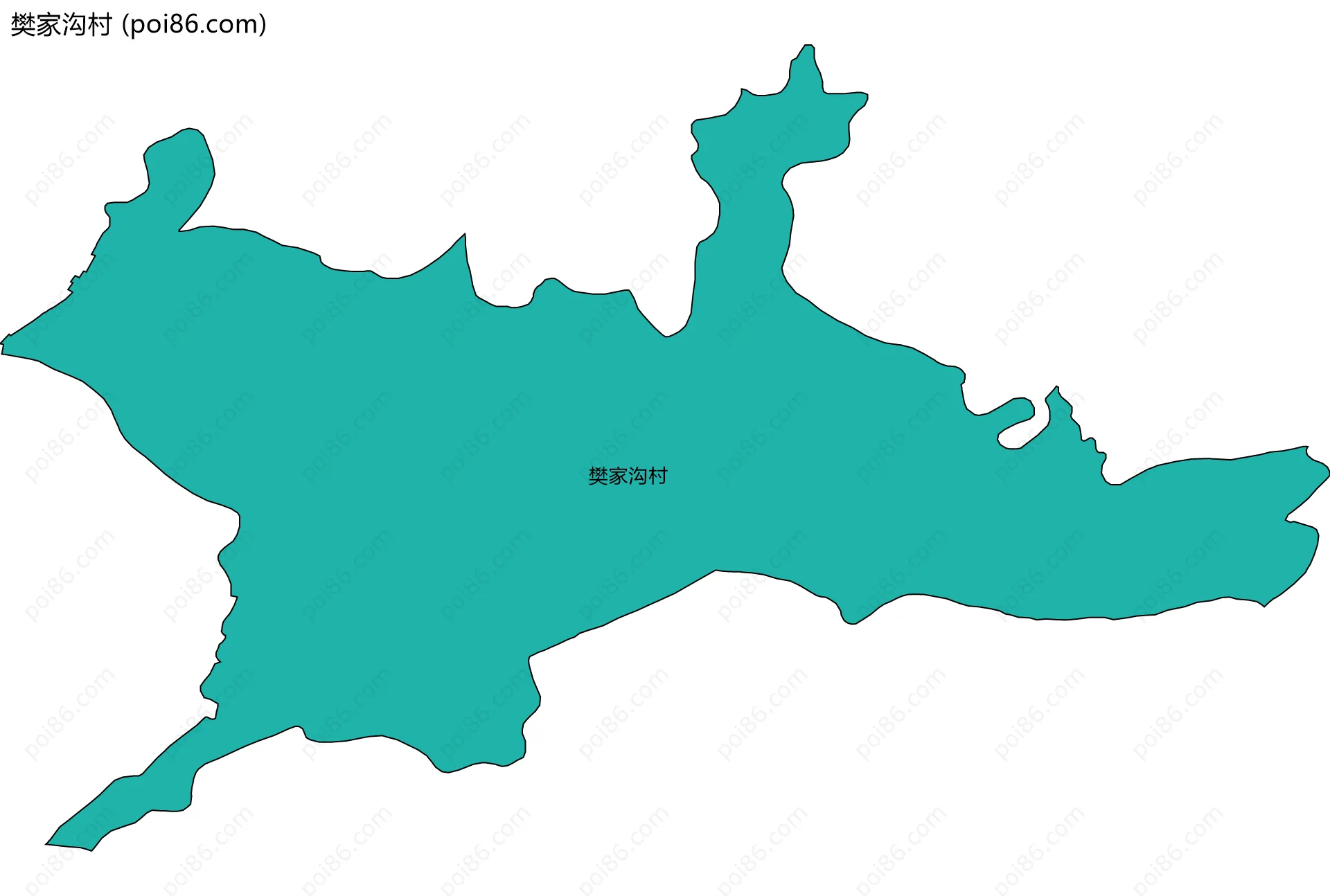 樊家沟村边界地图