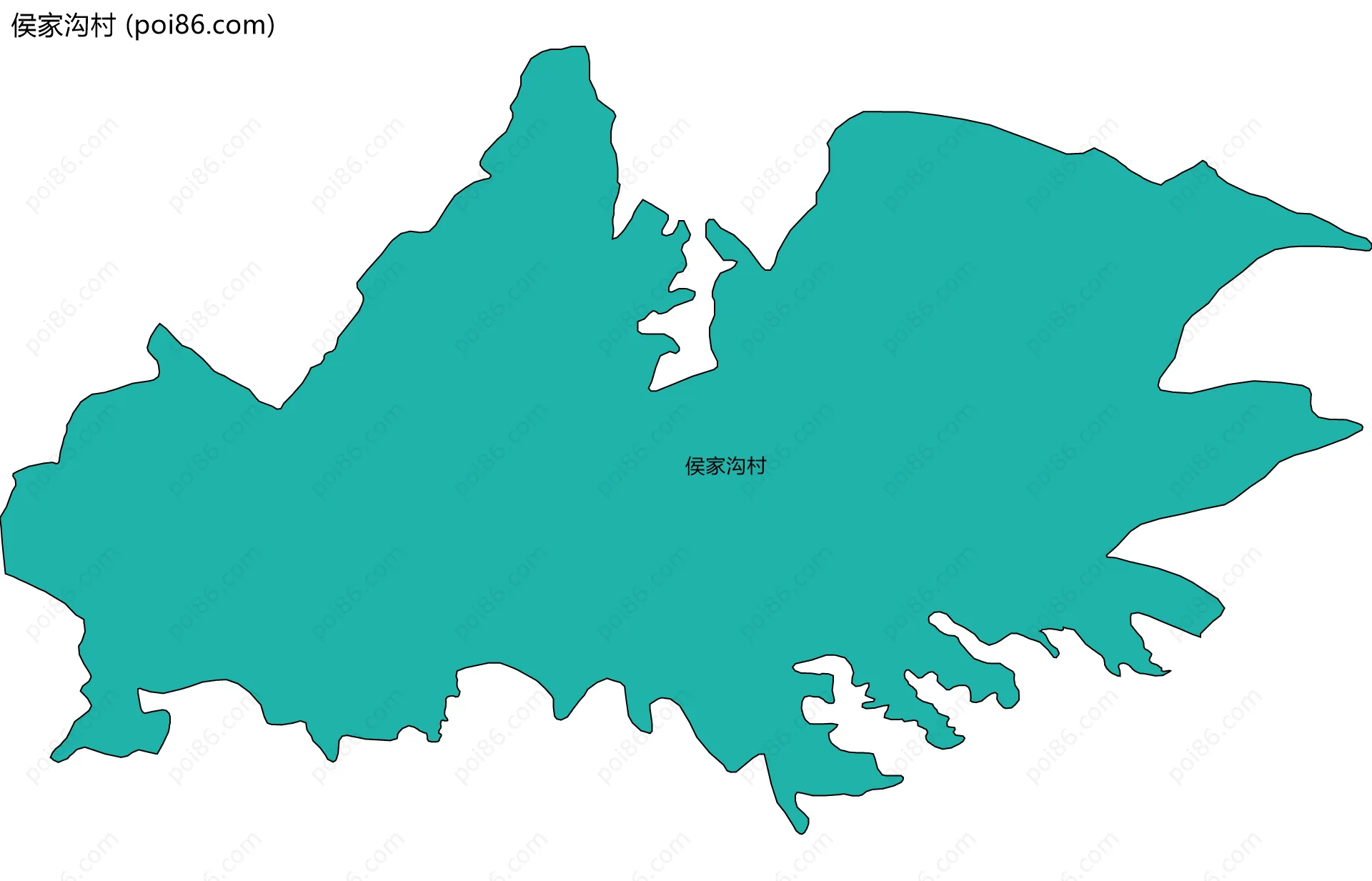 侯家沟村边界地图