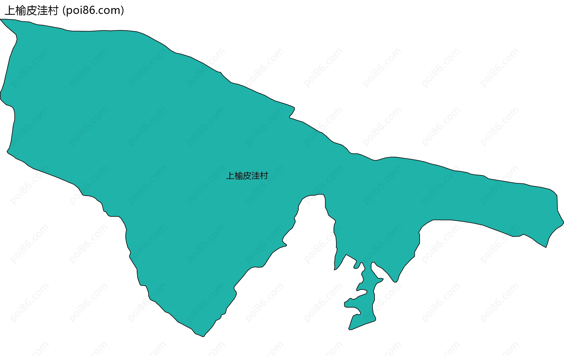 上榆皮洼村边界地图