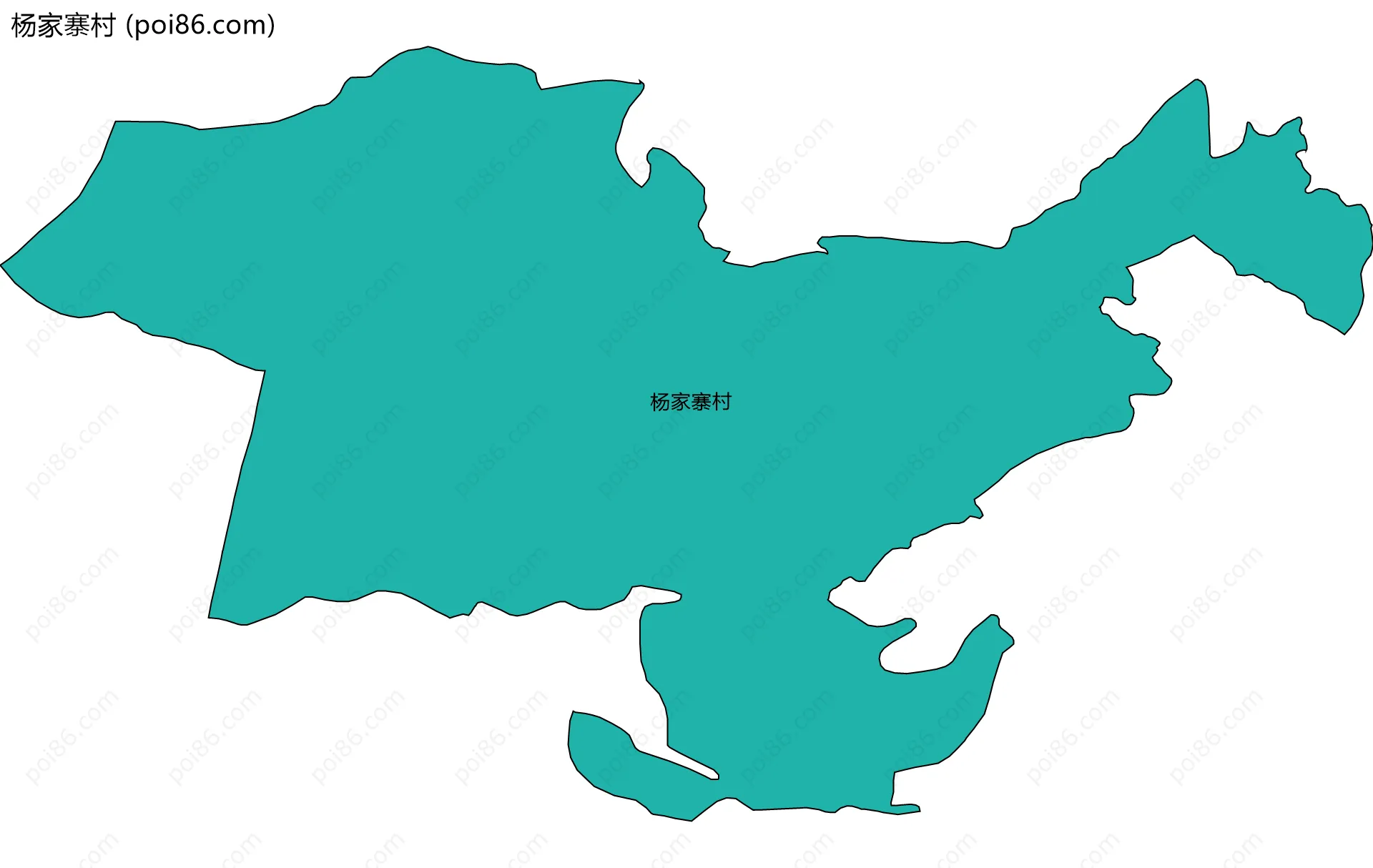 杨家寨村边界地图