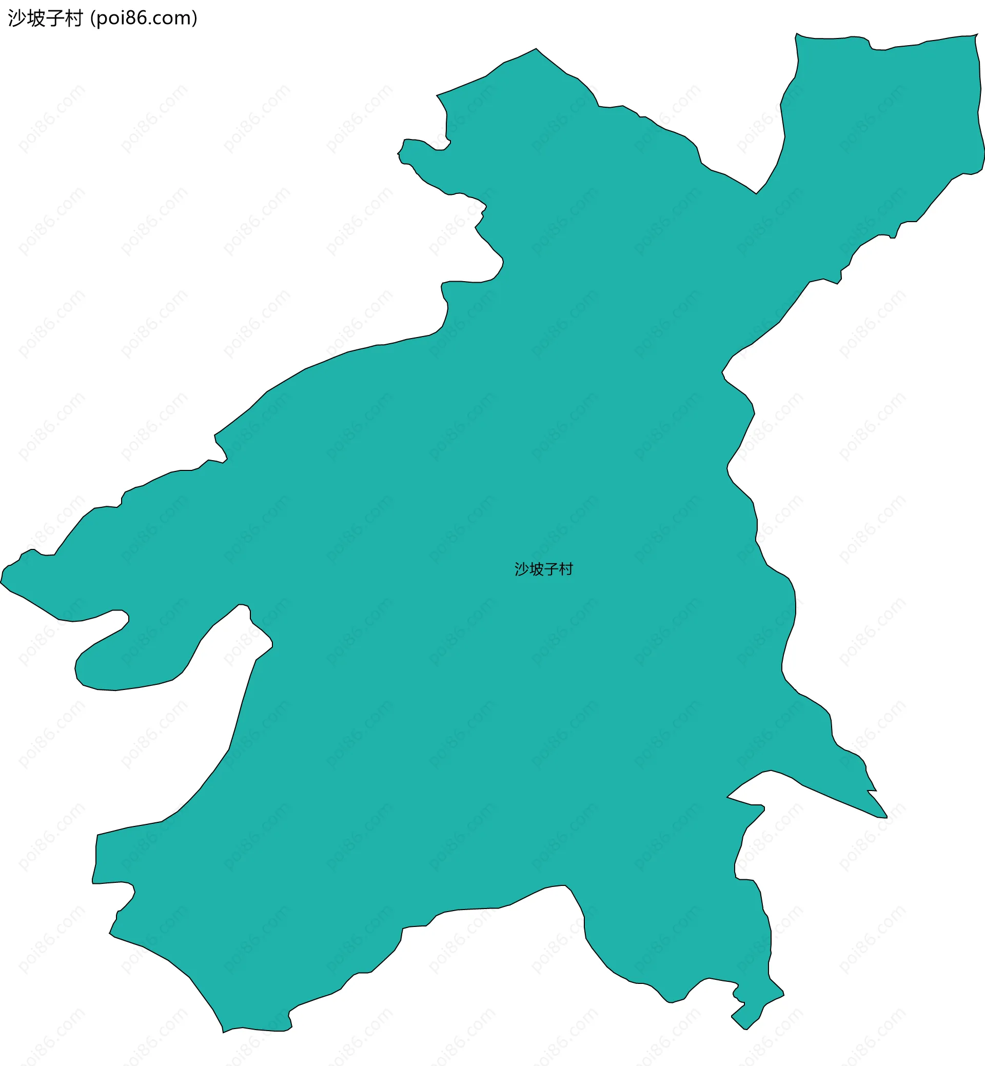 沙坡子村边界地图