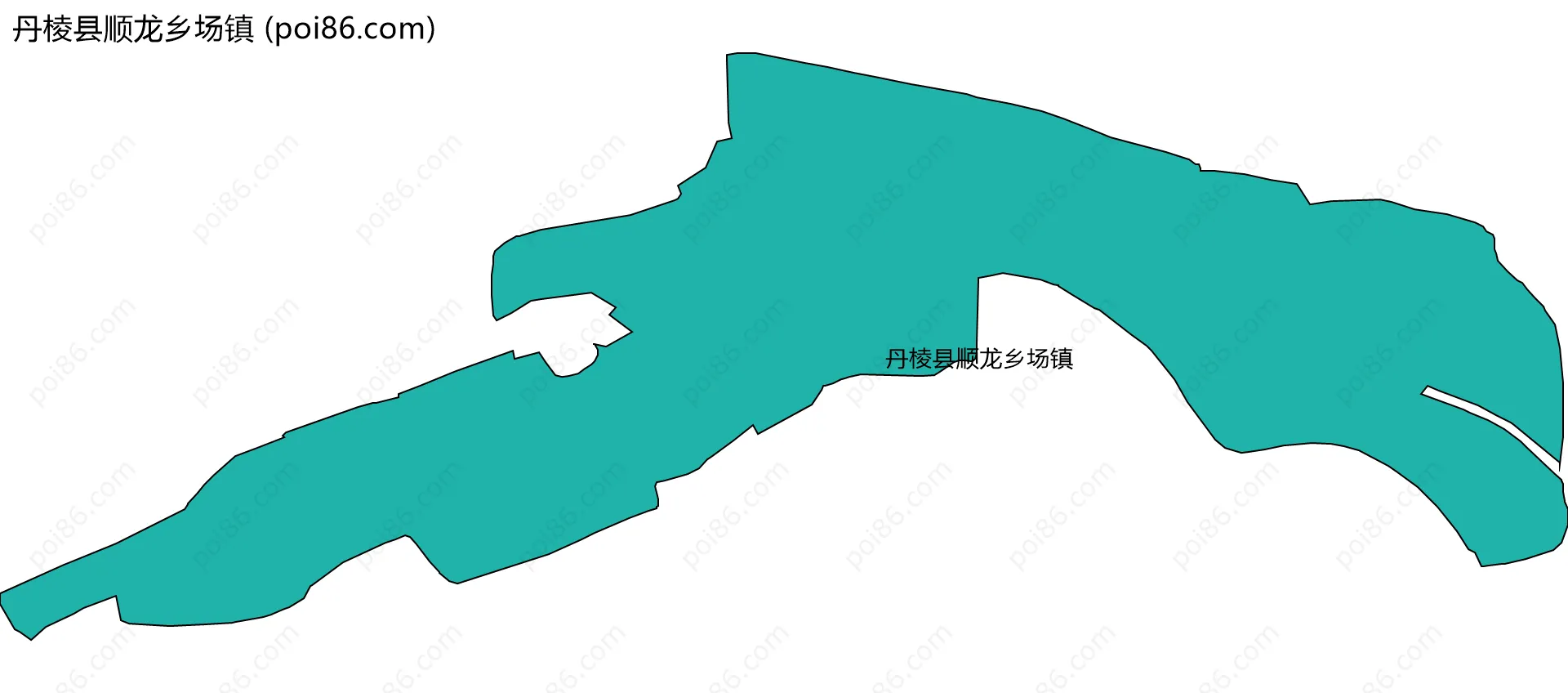 丹棱县顺龙乡场镇边界地图