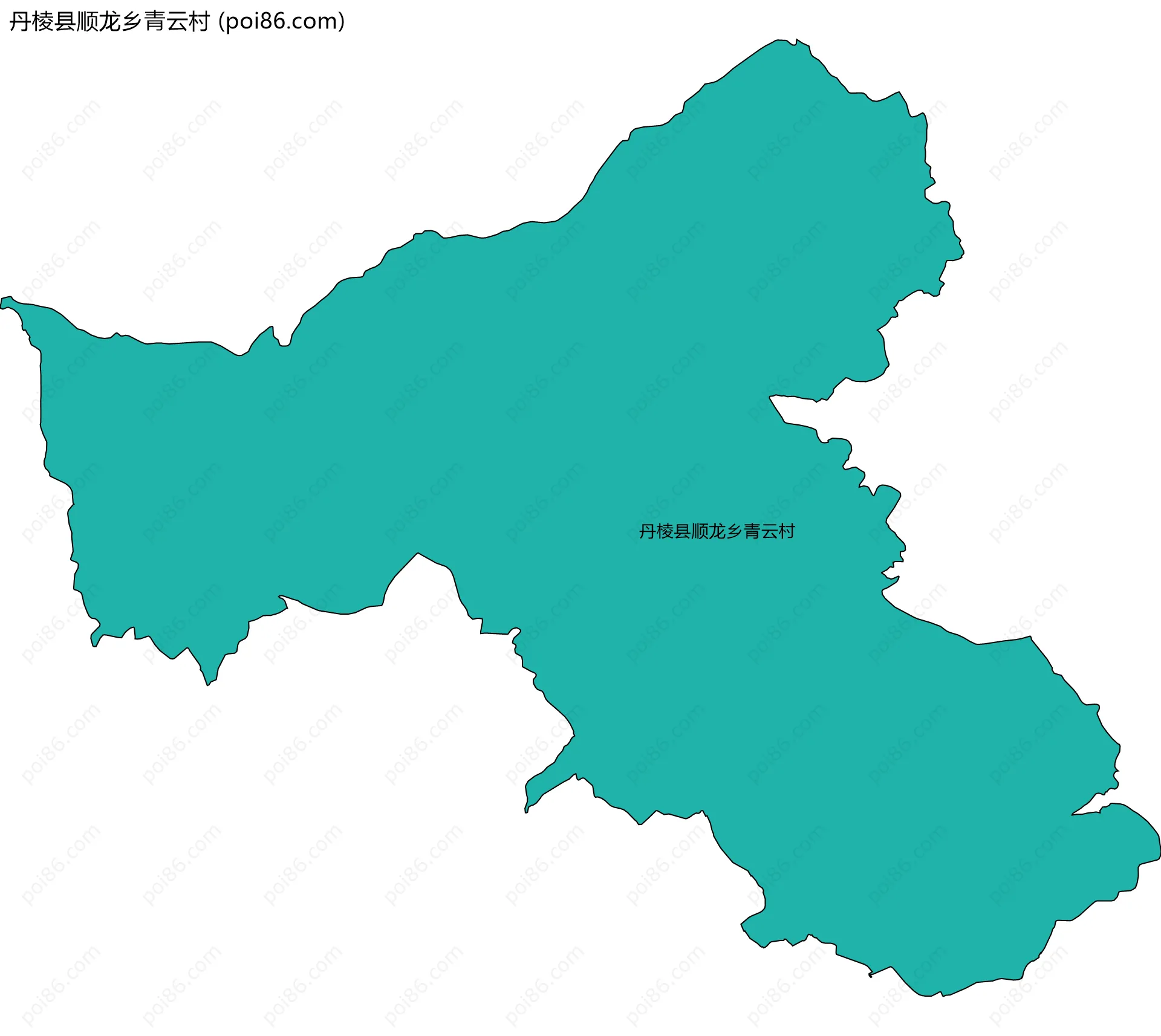 丹棱县顺龙乡青云村边界地图