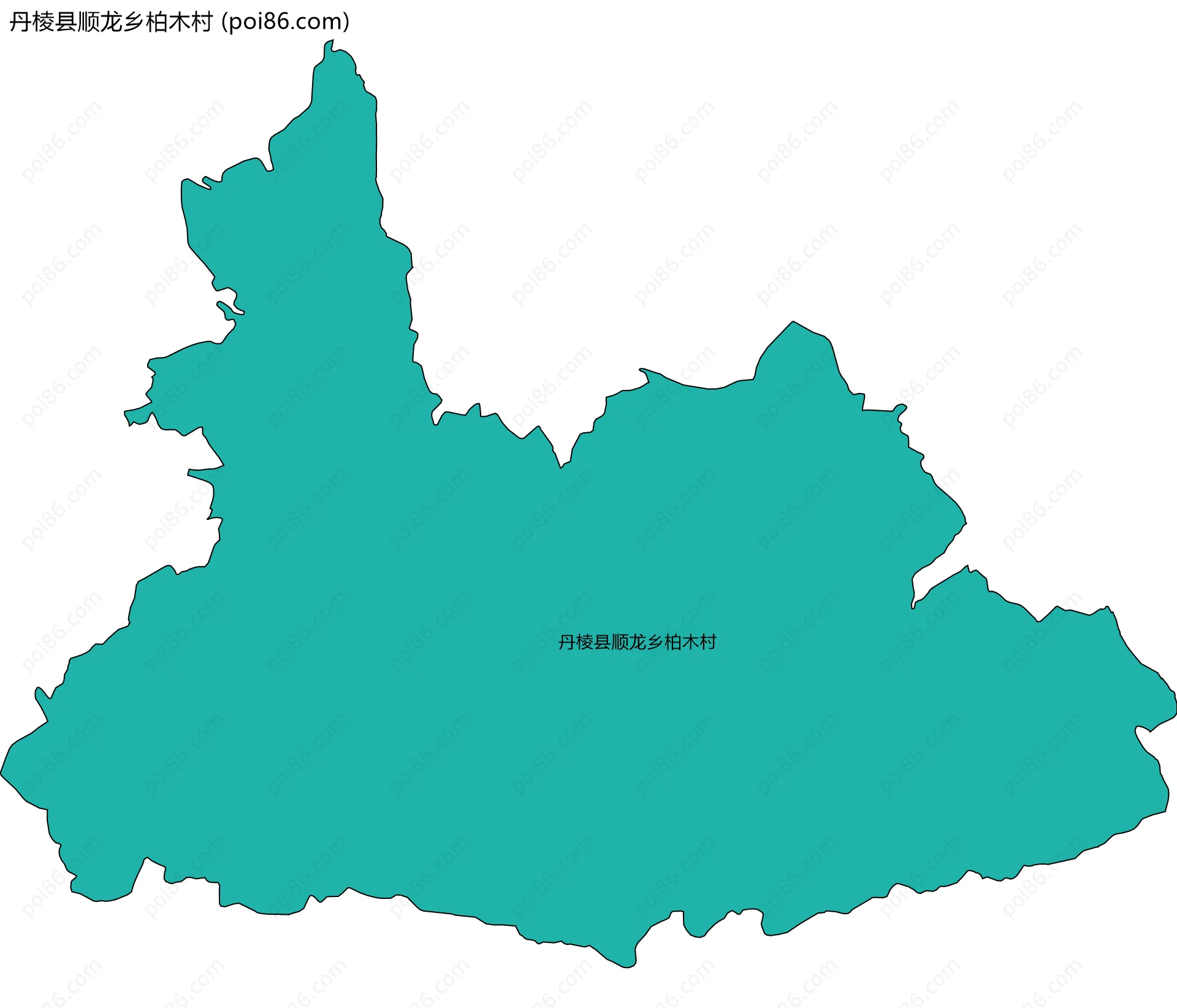 丹棱县顺龙乡柏木村边界地图