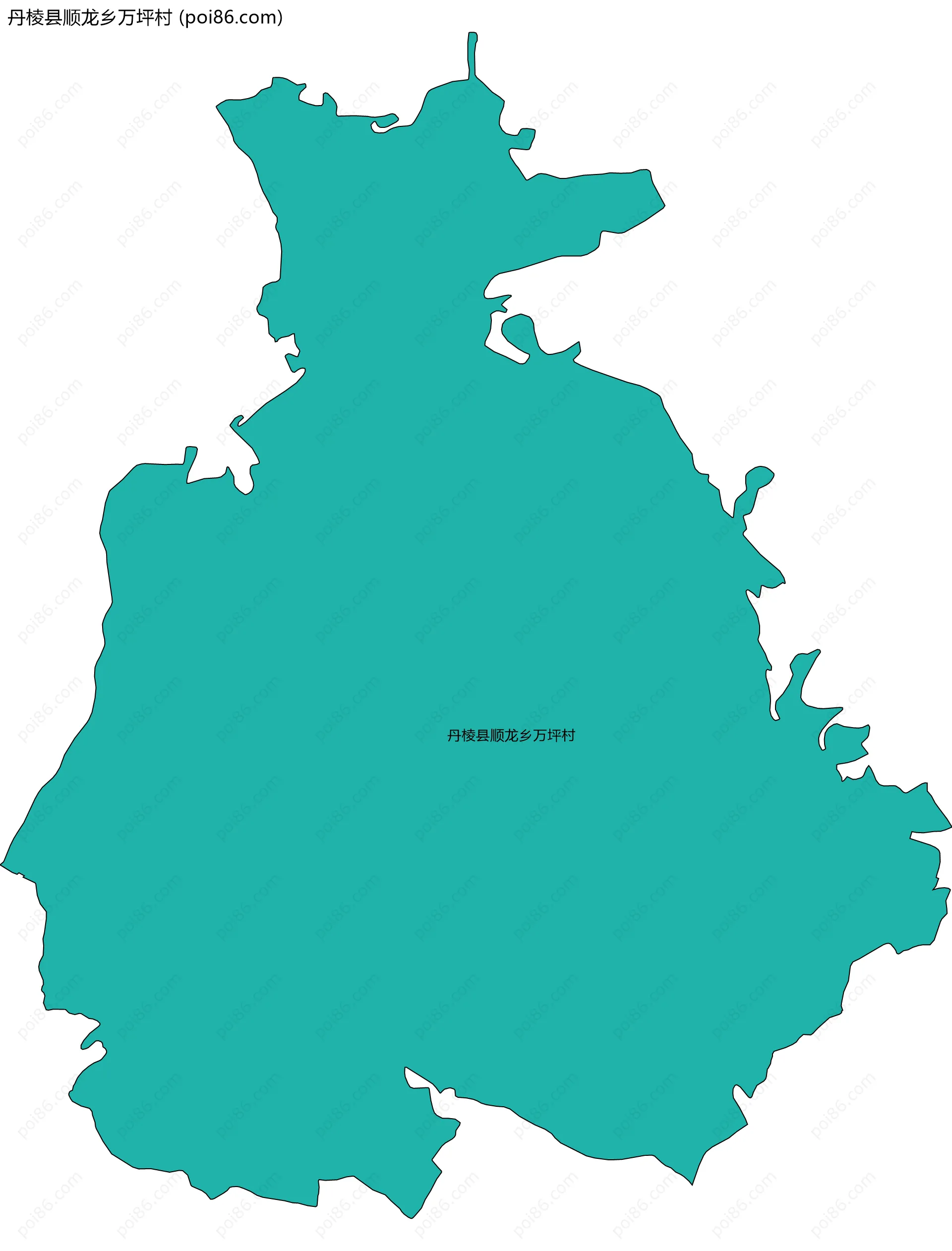 丹棱县顺龙乡万坪村边界地图