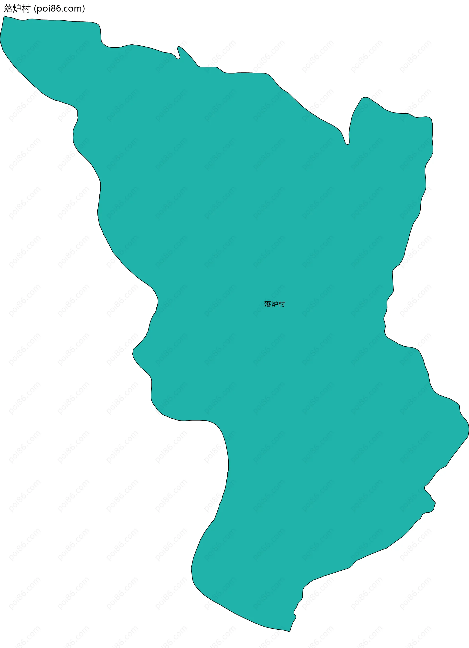 落炉村边界地图