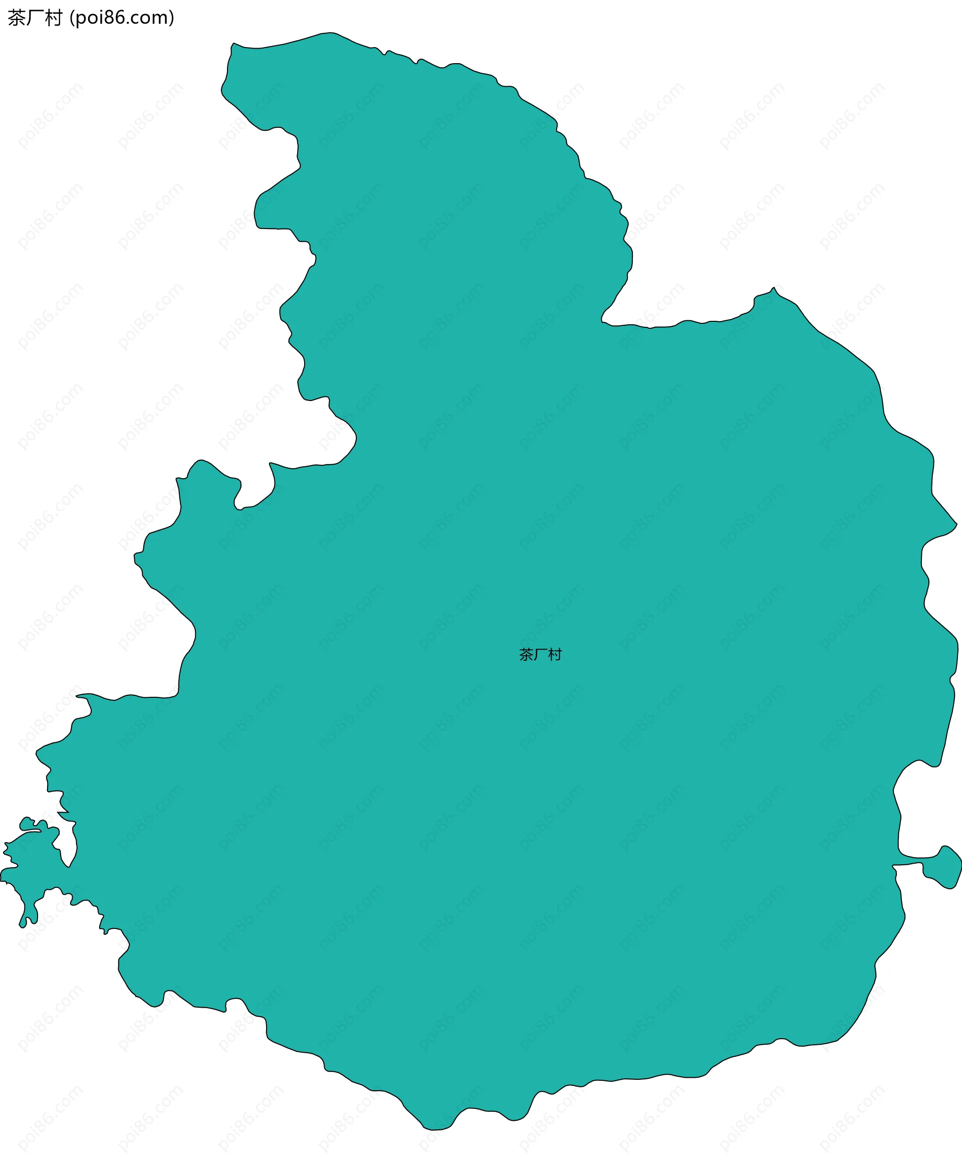 茶厂村边界地图