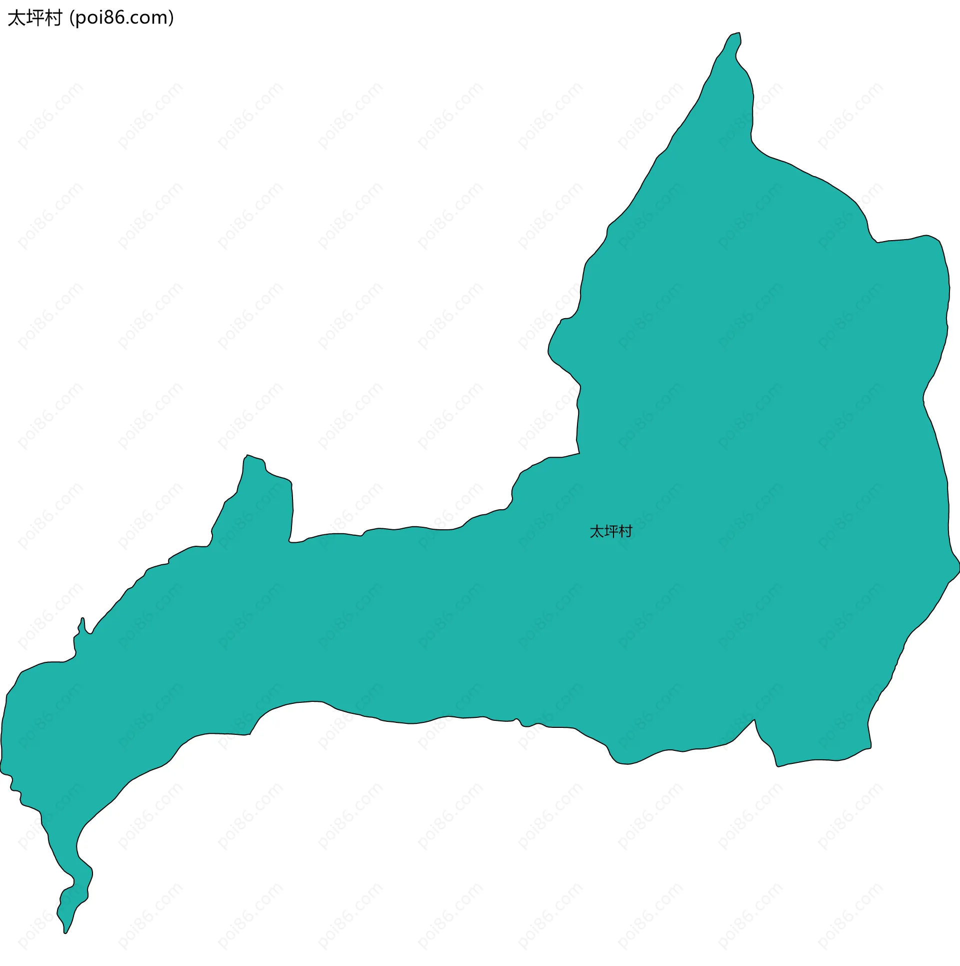 太坪村边界地图