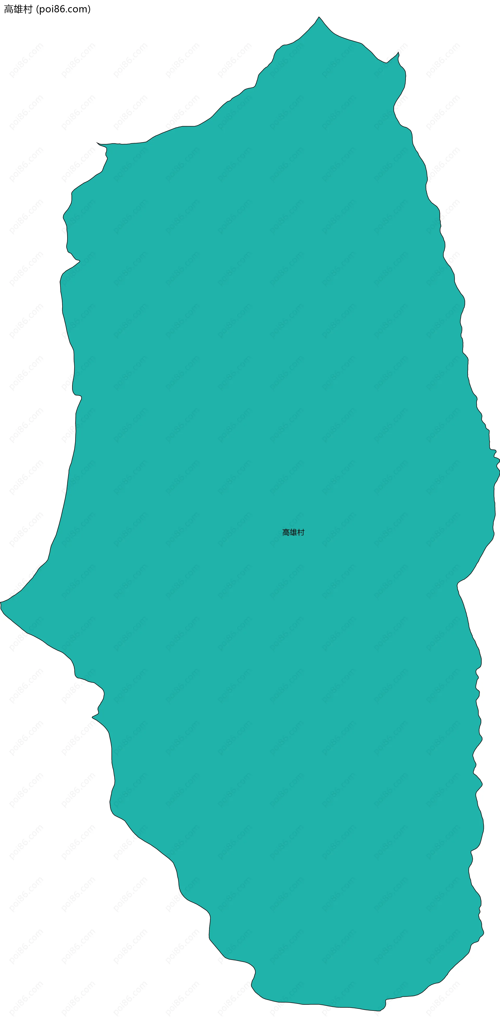 高雄村边界地图