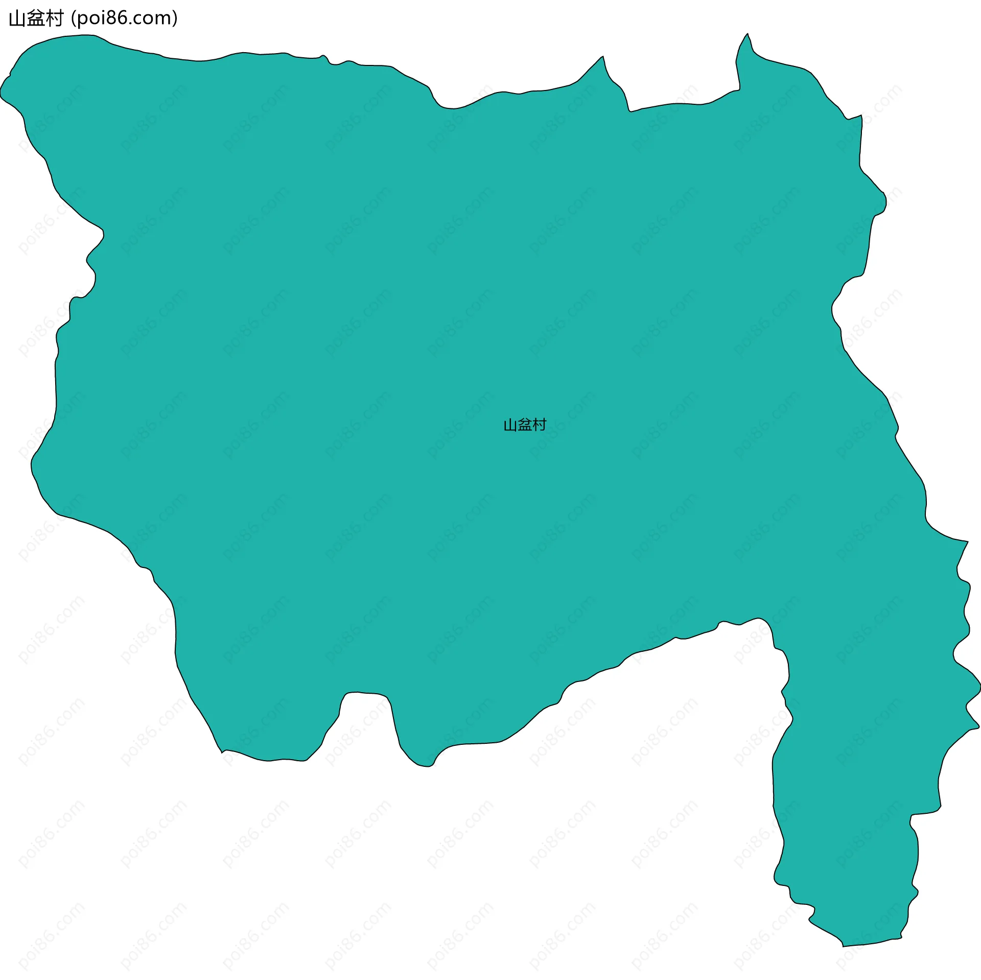 山盆村边界地图