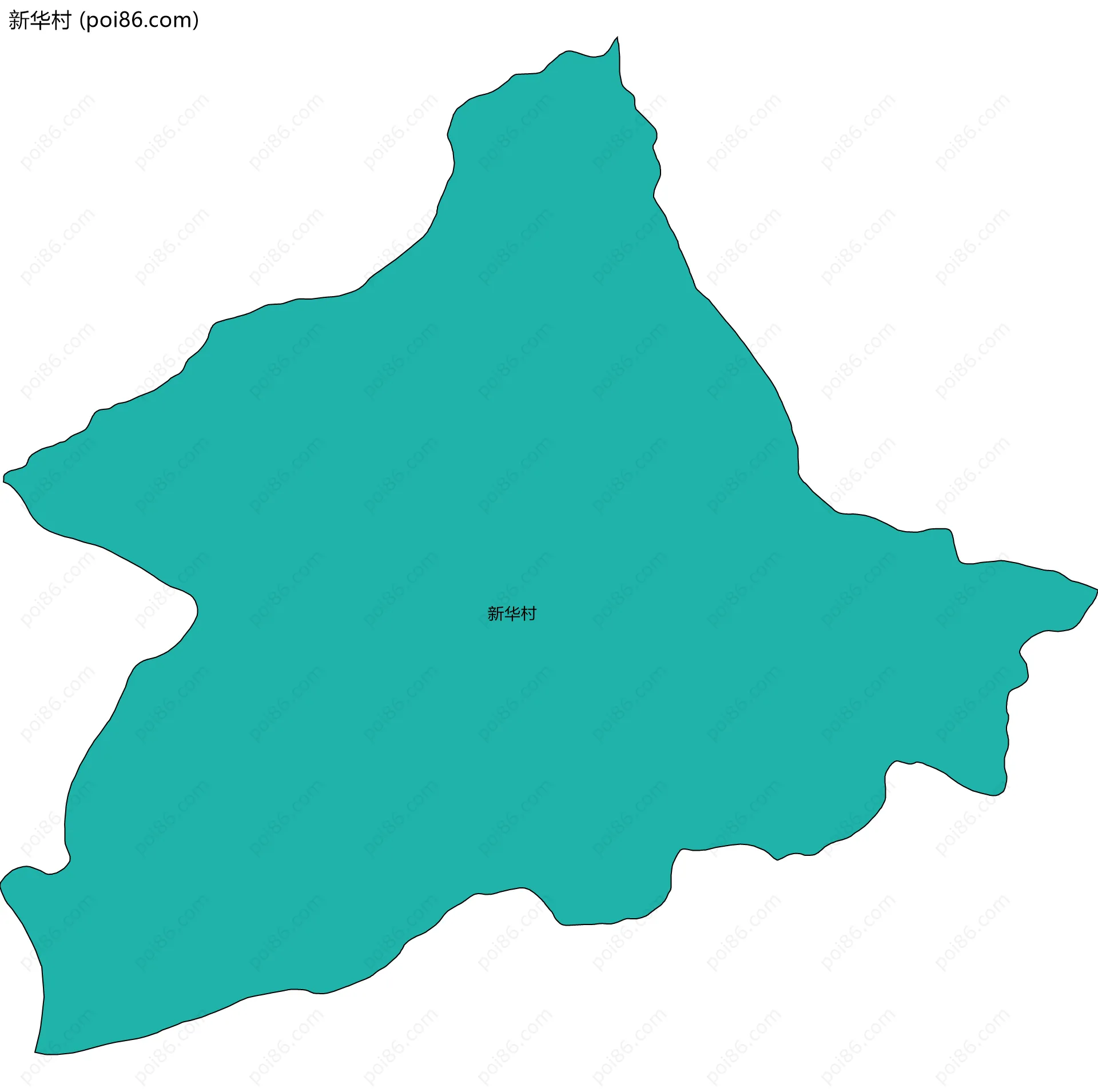 新华村边界地图