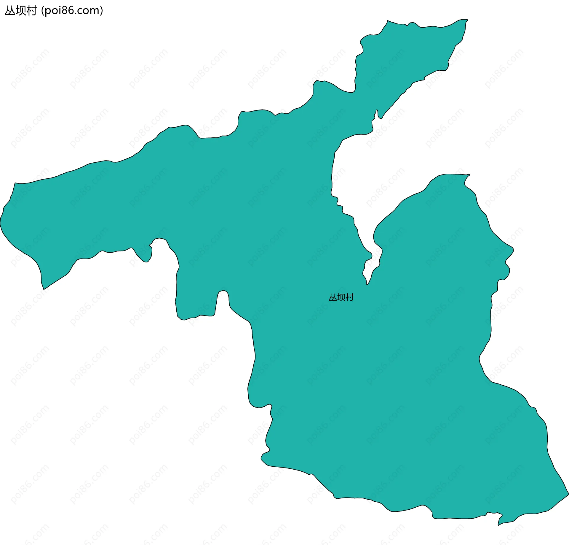 丛坝村边界地图