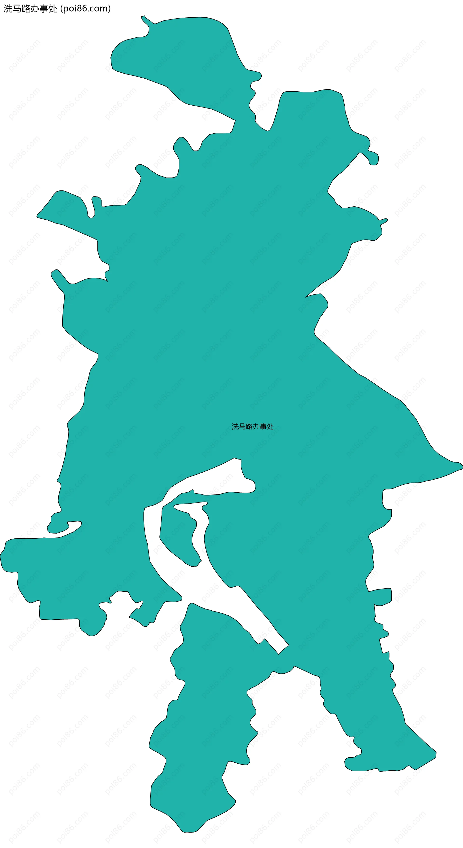 洗马路办事处边界地图