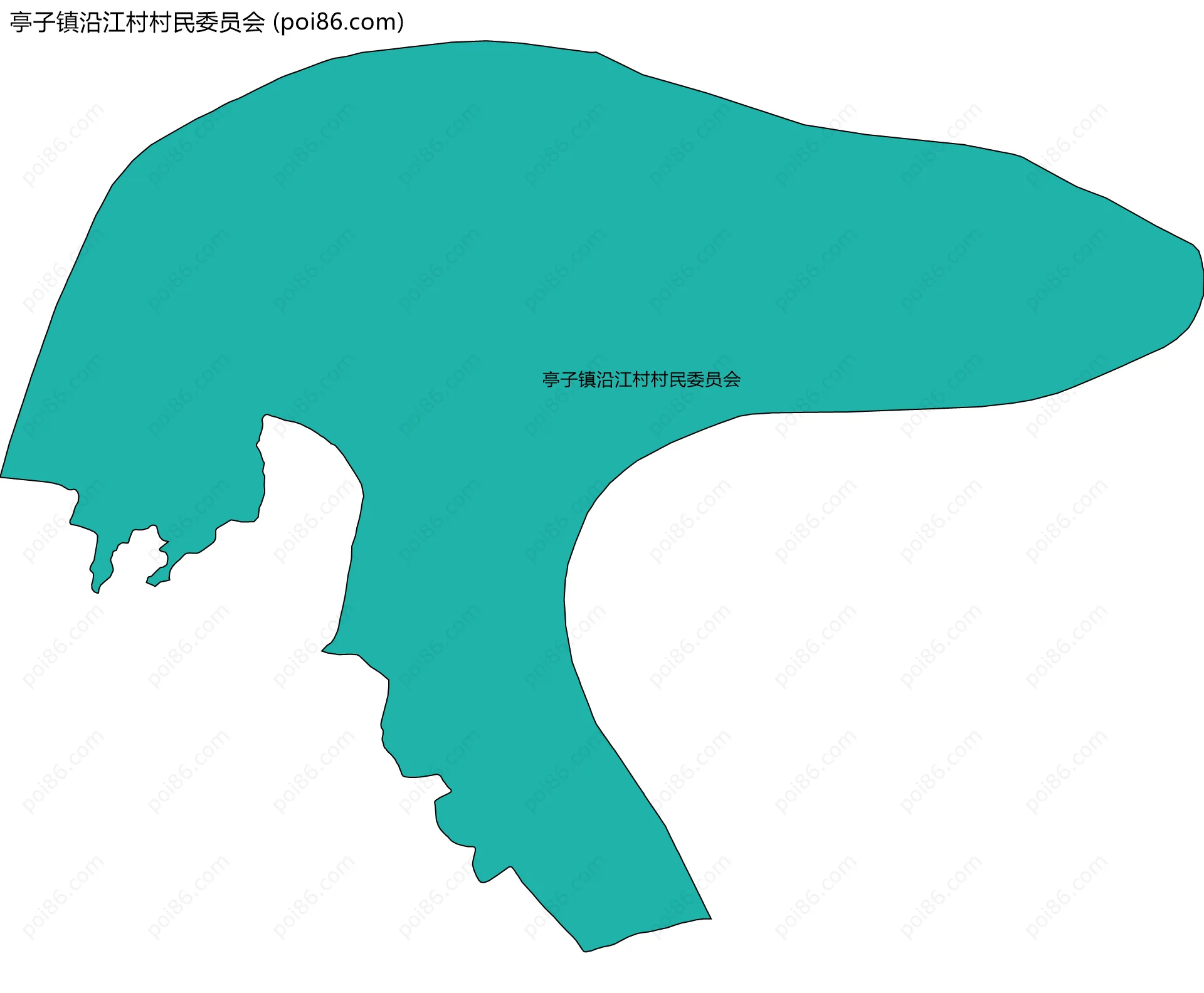 亭子镇沿江村村民委员会边界地图