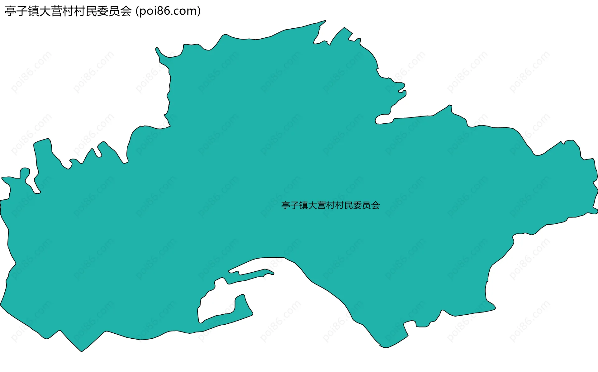 亭子镇大营村村民委员会边界地图