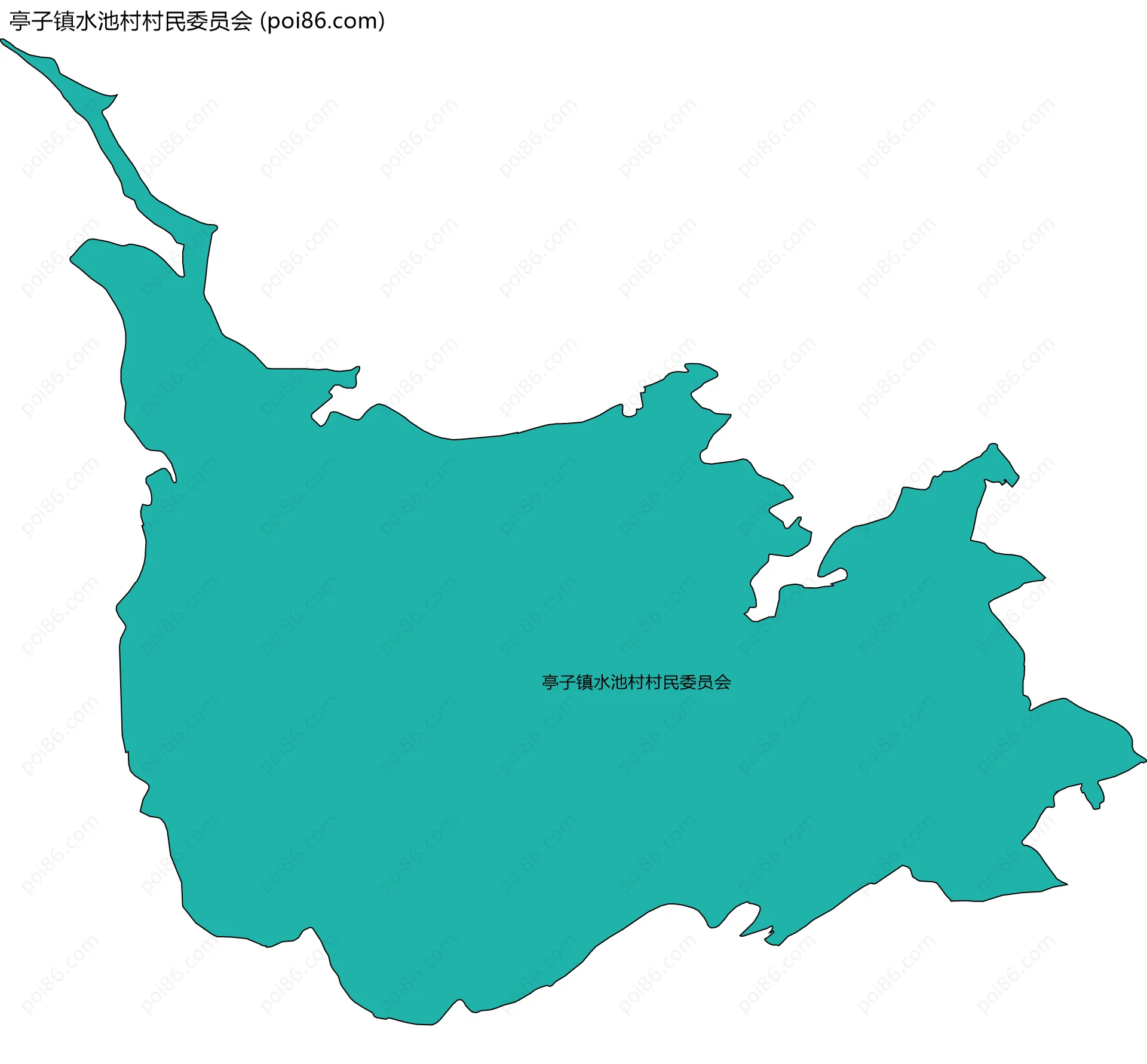 亭子镇水池村村民委员会边界地图