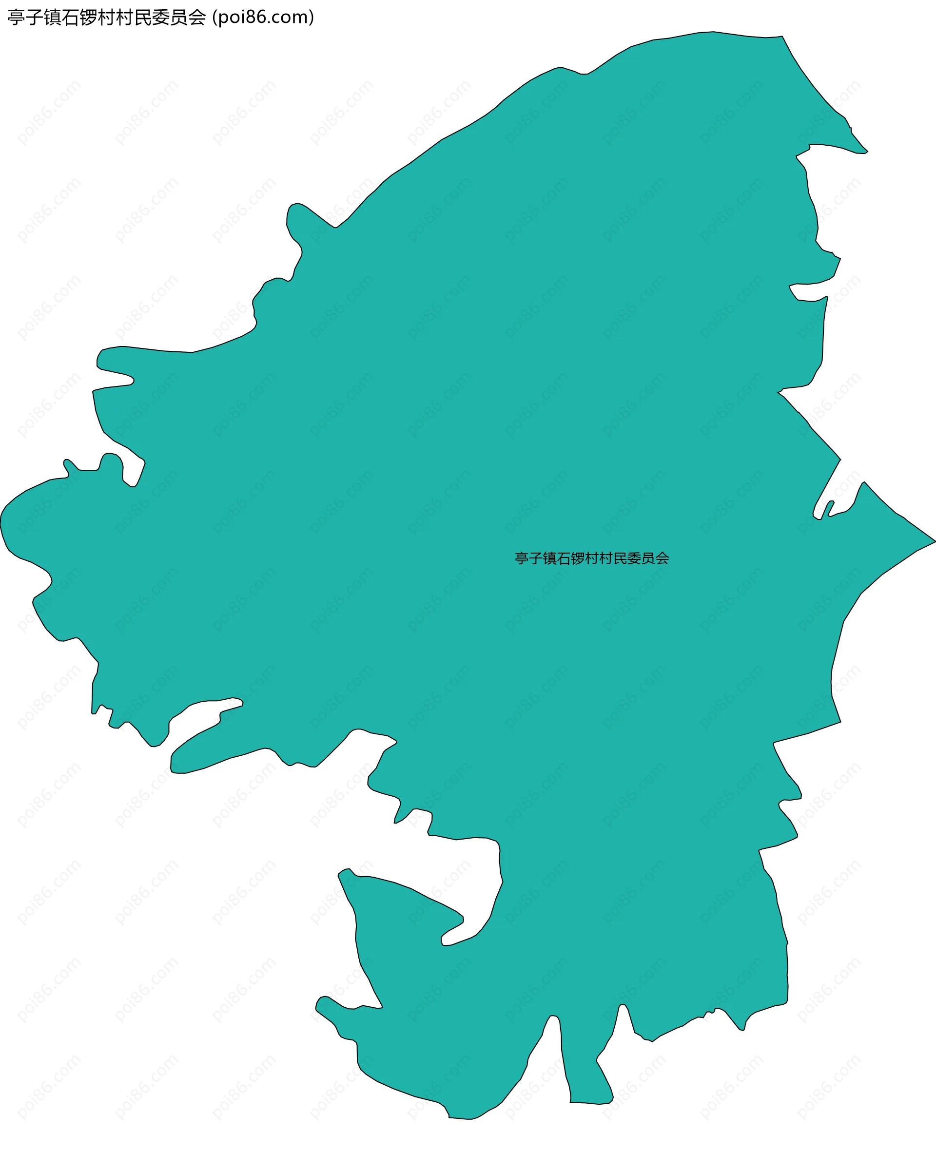 亭子镇石锣村村民委员会边界地图