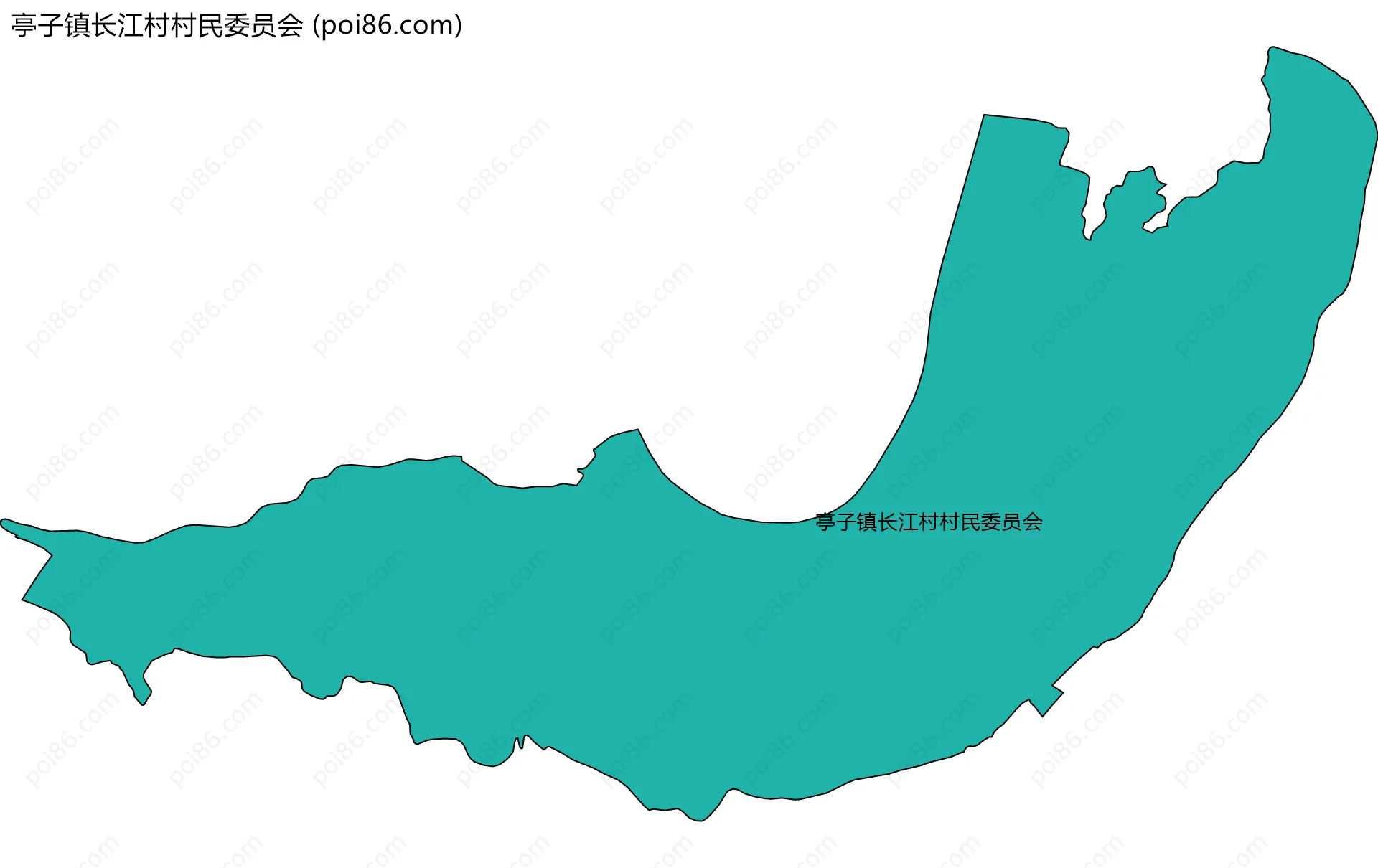 亭子镇长江村村民委员会边界地图