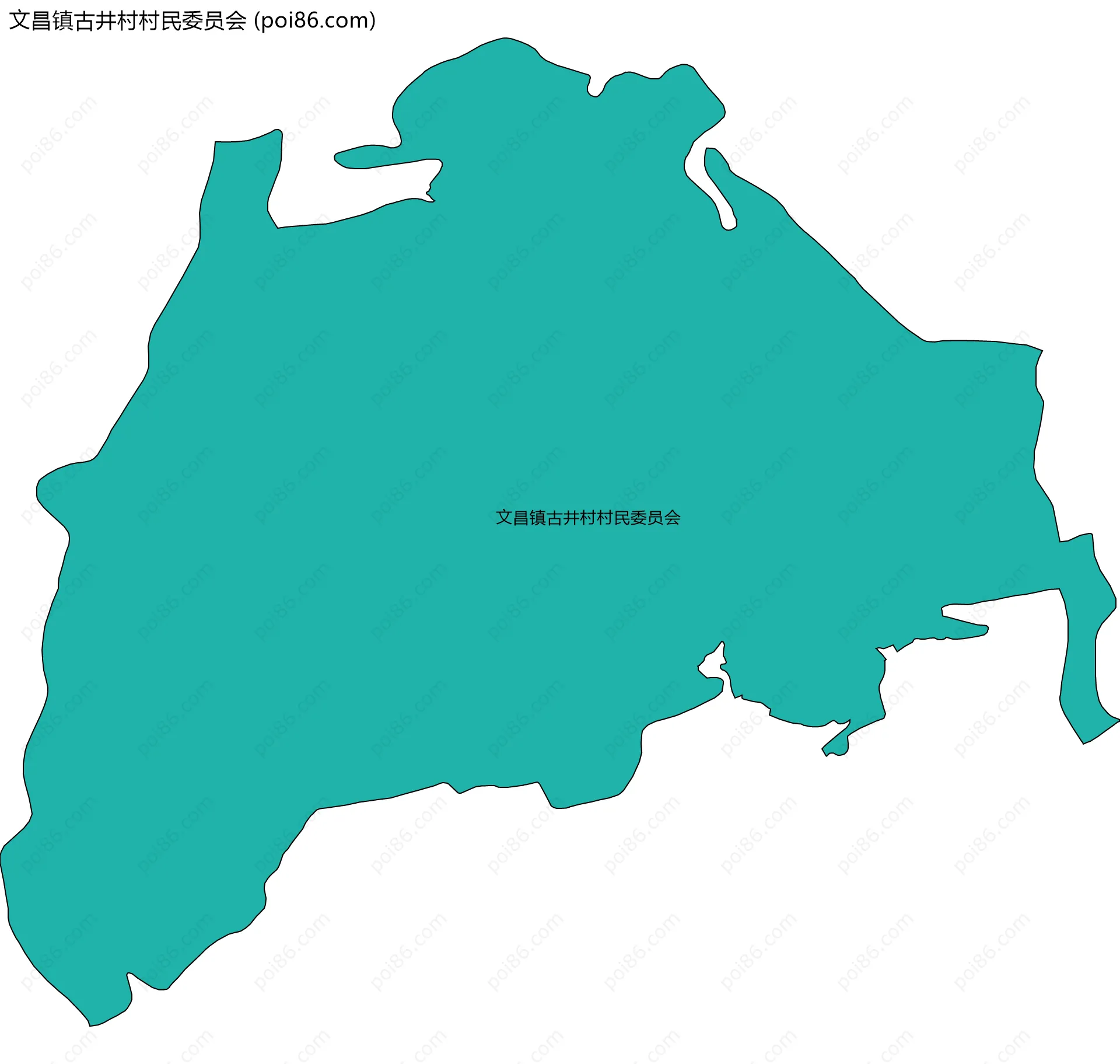 文昌镇古井村村民委员会边界地图