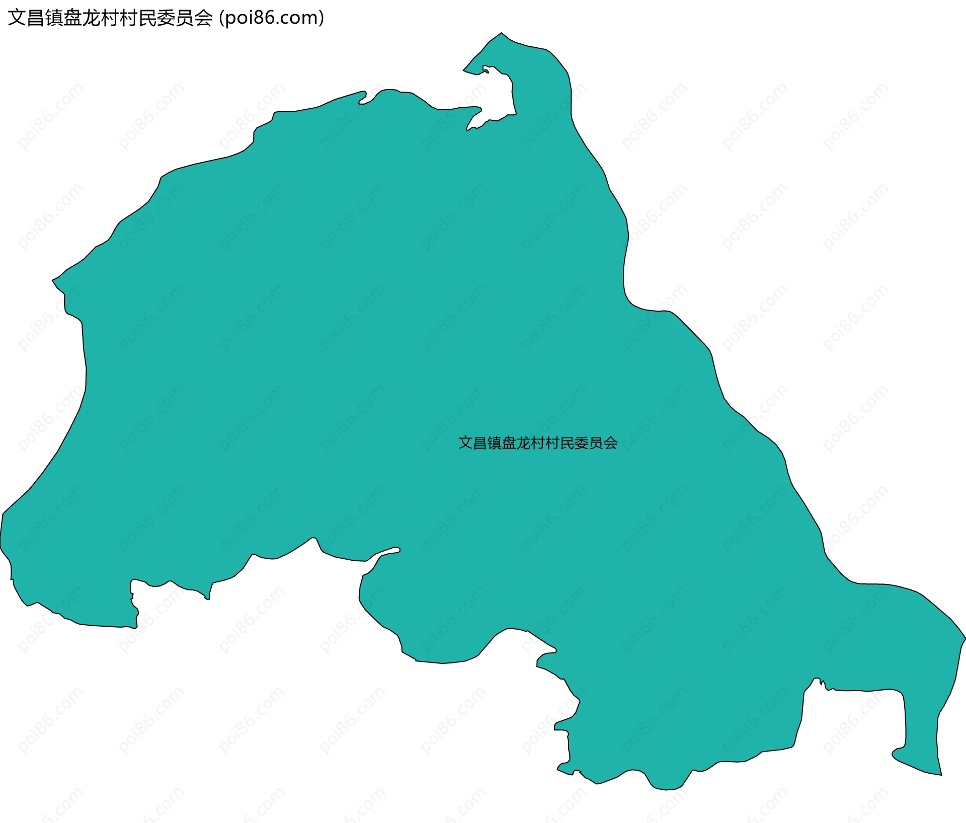 文昌镇盘龙村村民委员会边界地图