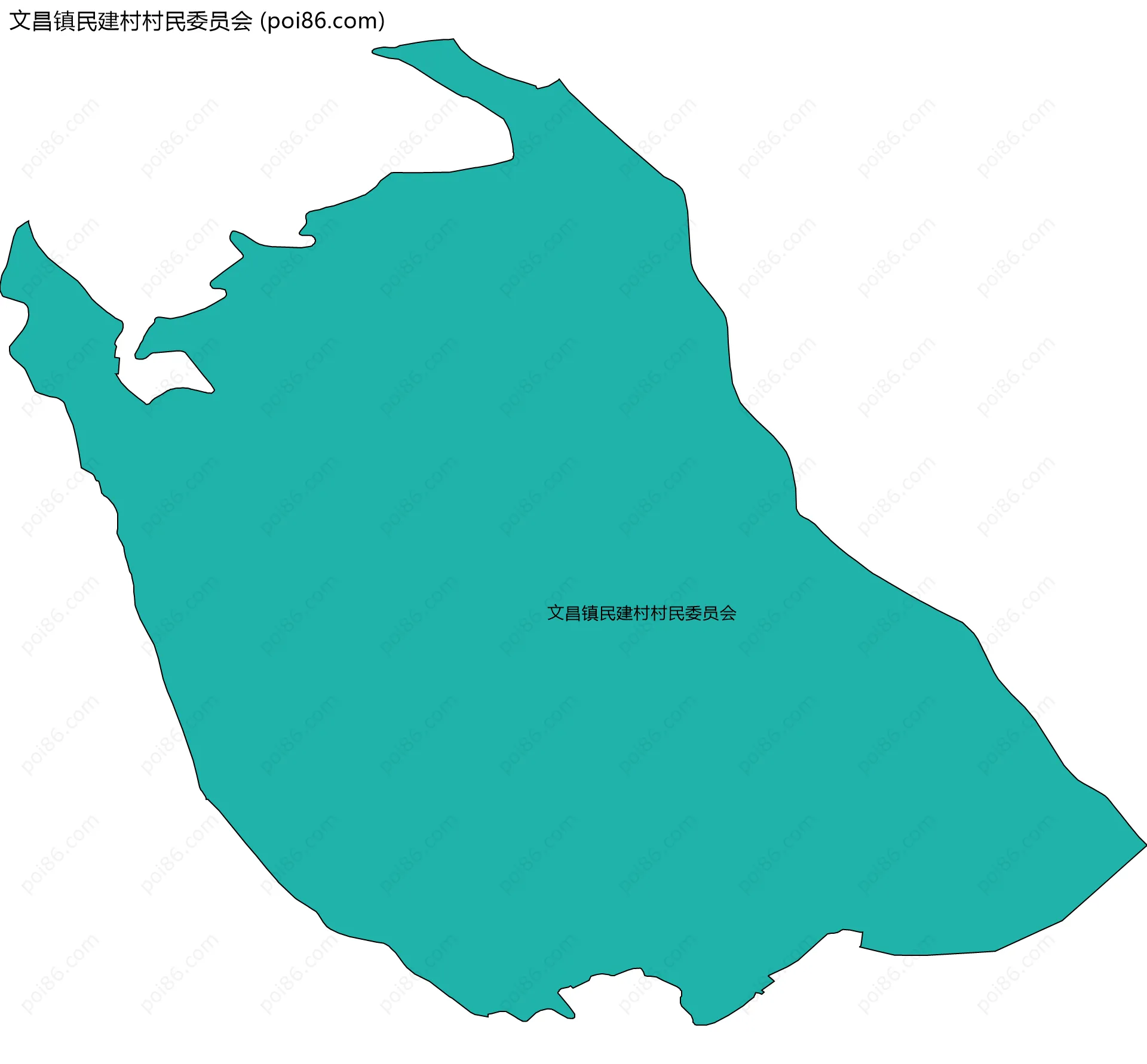 文昌镇民建村村民委员会边界地图