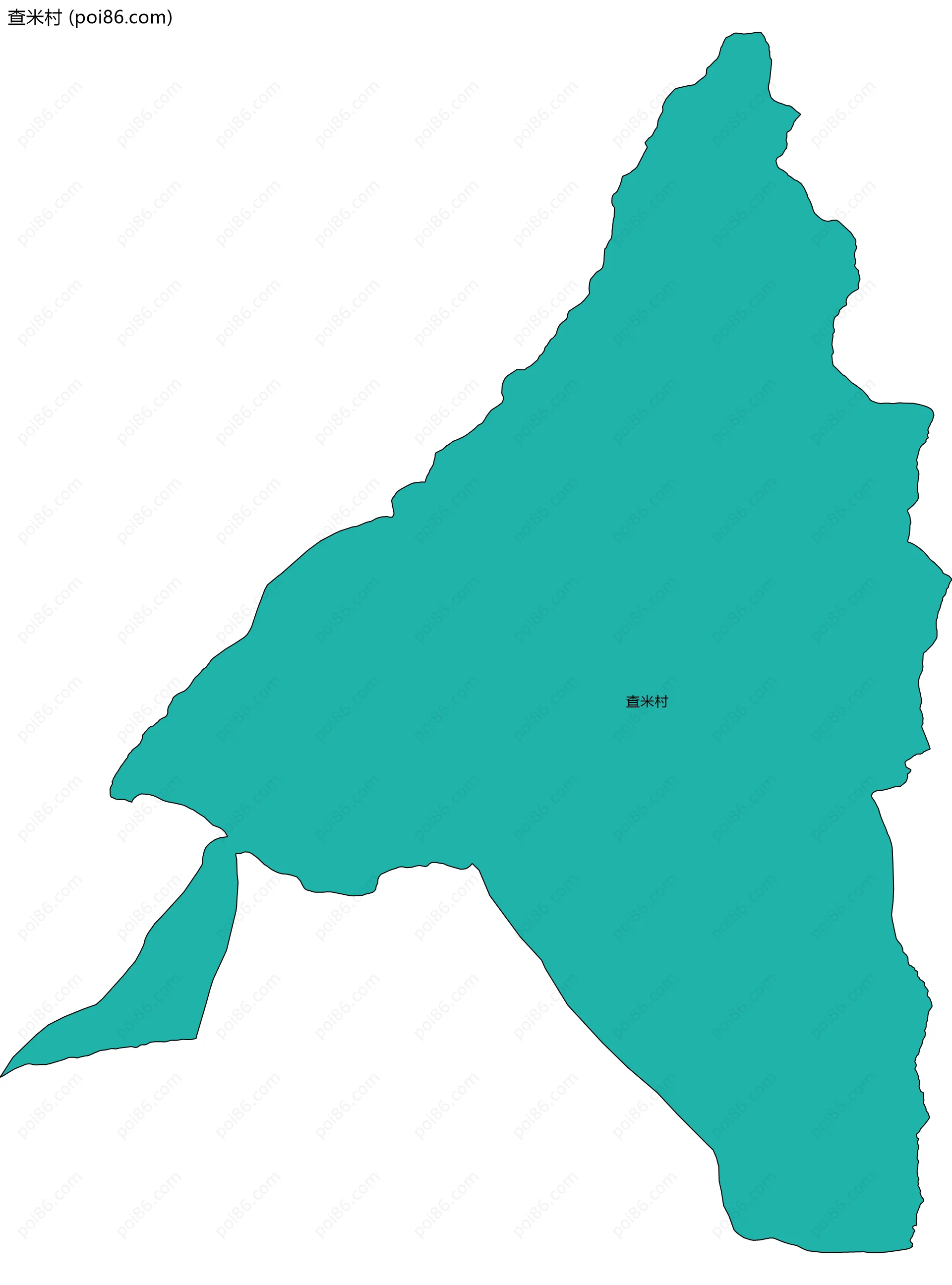 查米村边界地图