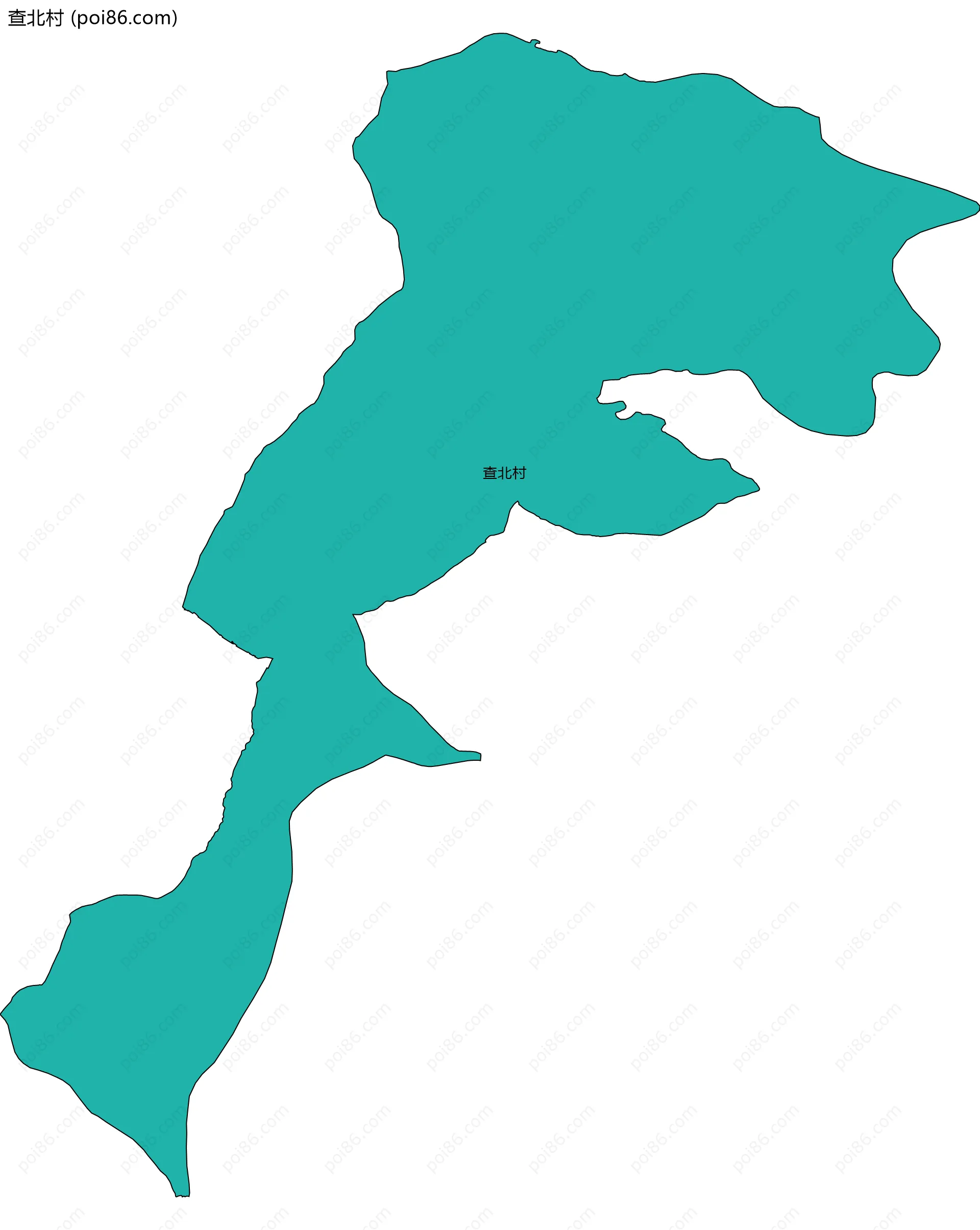 查北村边界地图