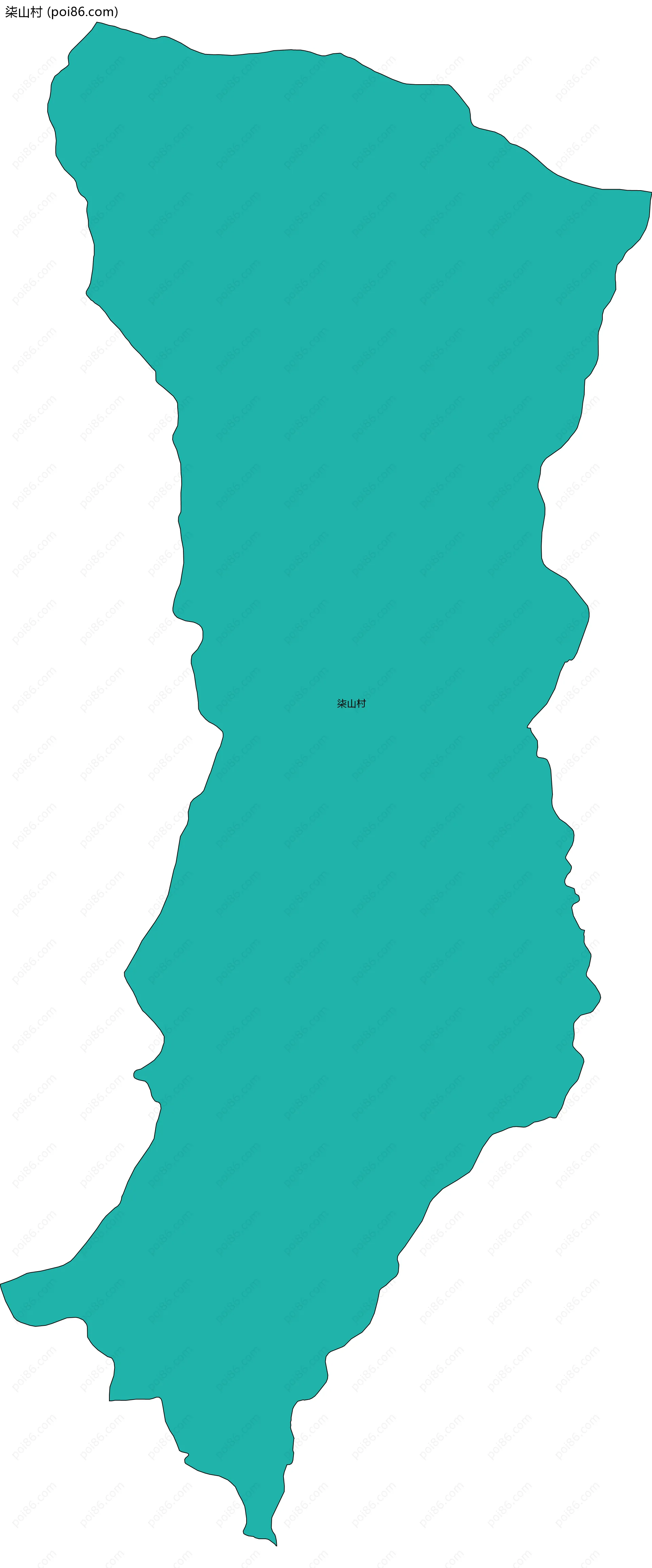 柒山村边界地图