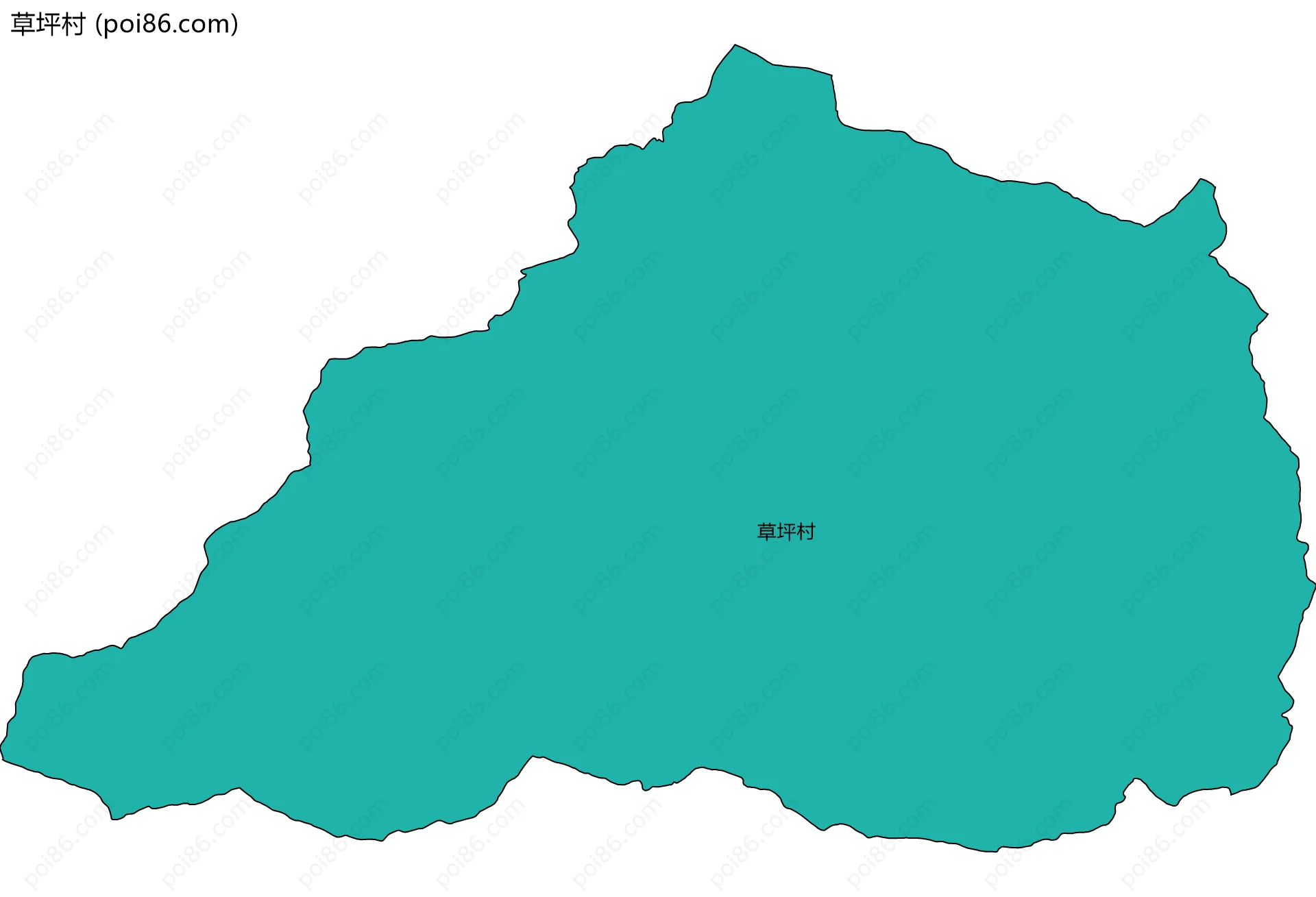 草坪村边界地图