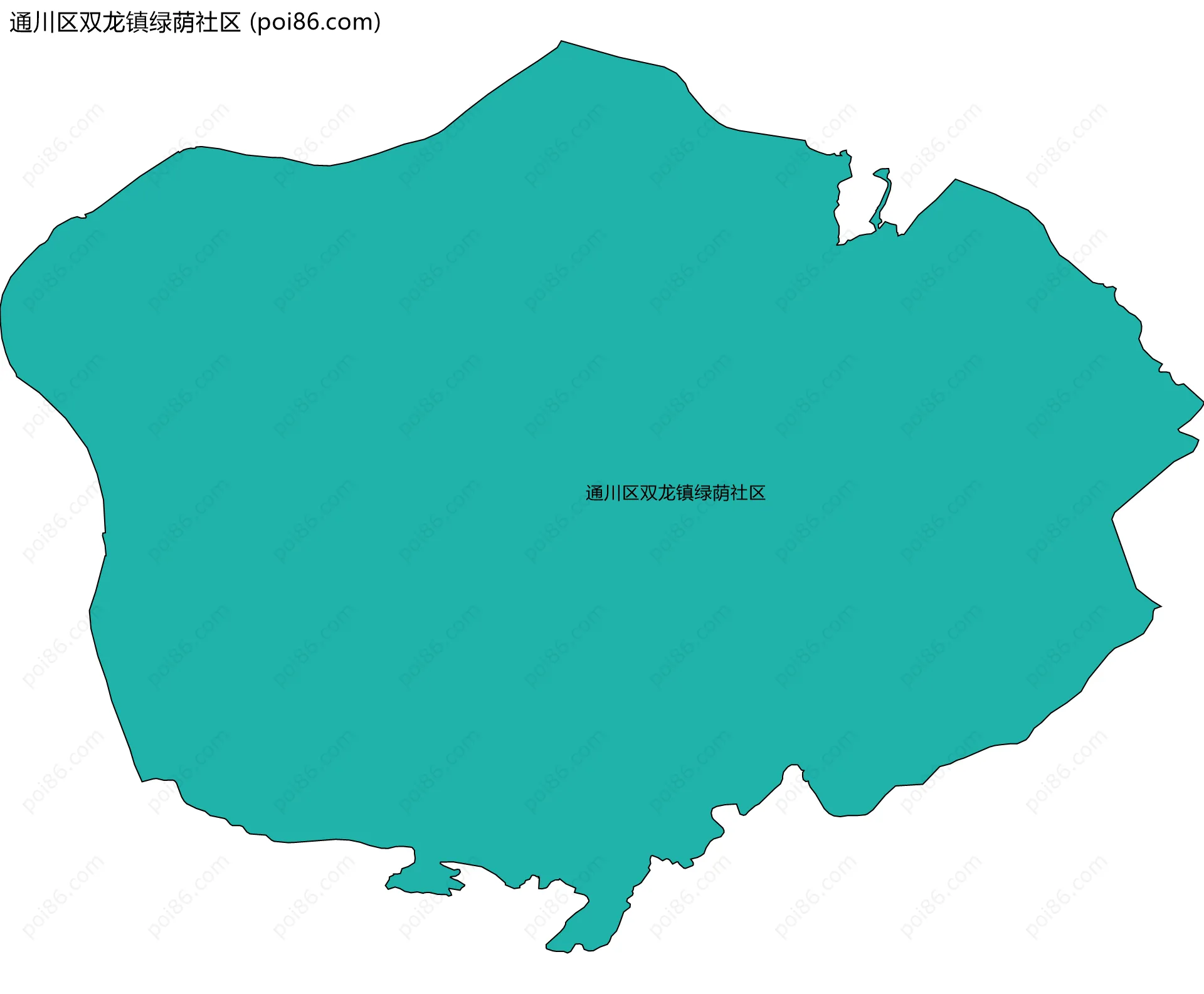 通川区双龙镇绿荫社区边界地图