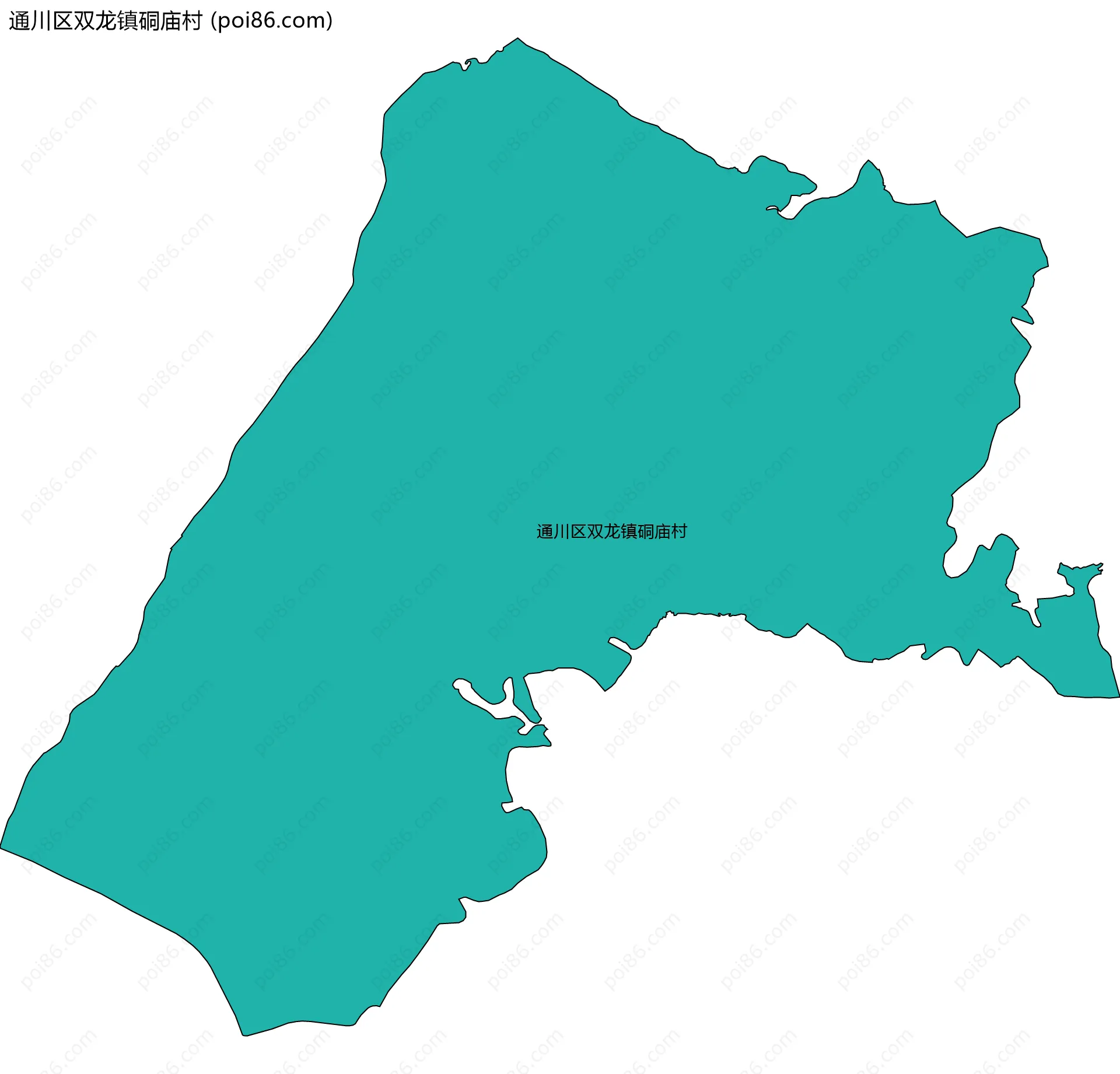 通川区双龙镇硐庙村边界地图