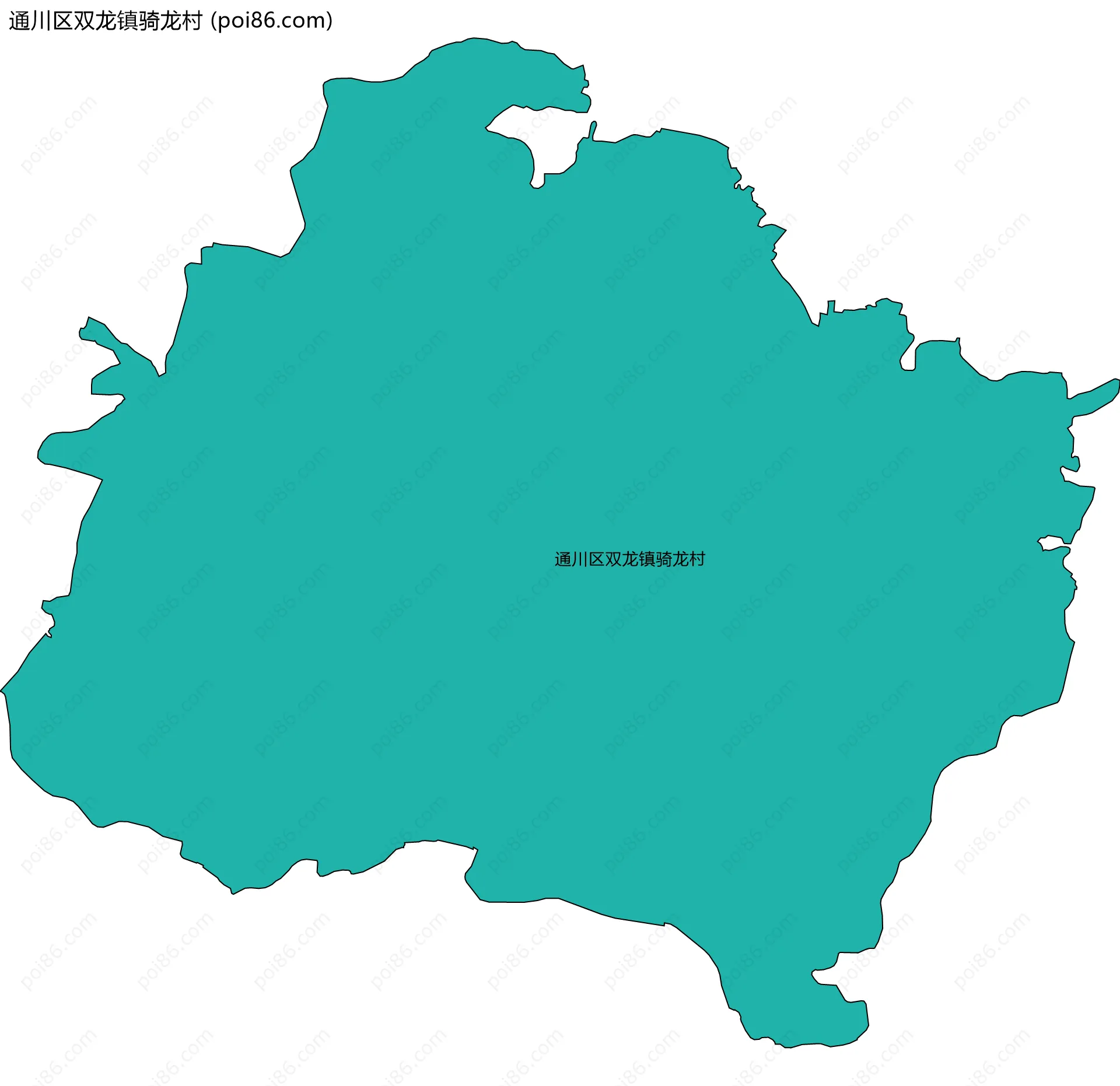 通川区双龙镇骑龙村边界地图