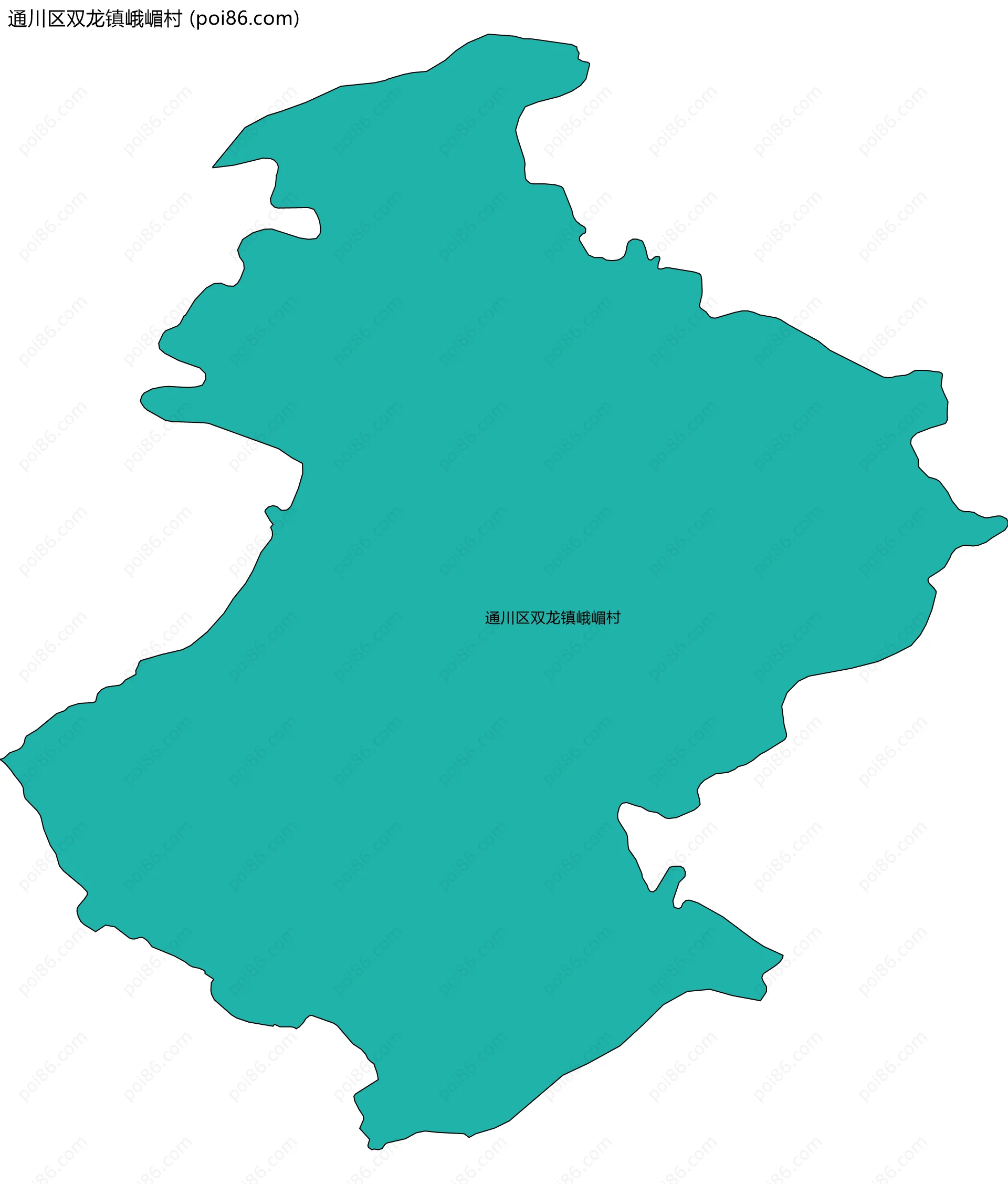通川区双龙镇峨嵋村边界地图