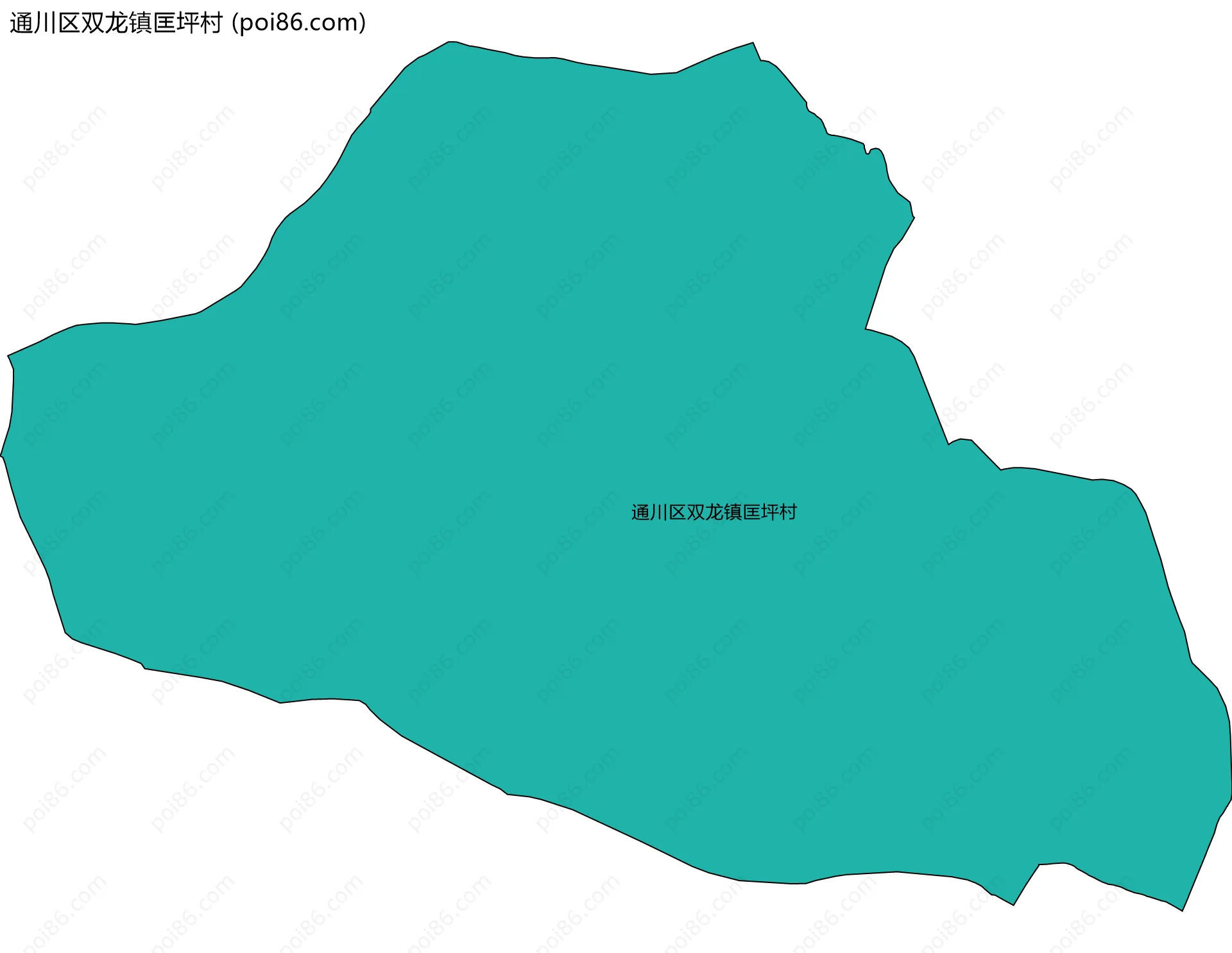 通川区双龙镇匡坪村边界地图