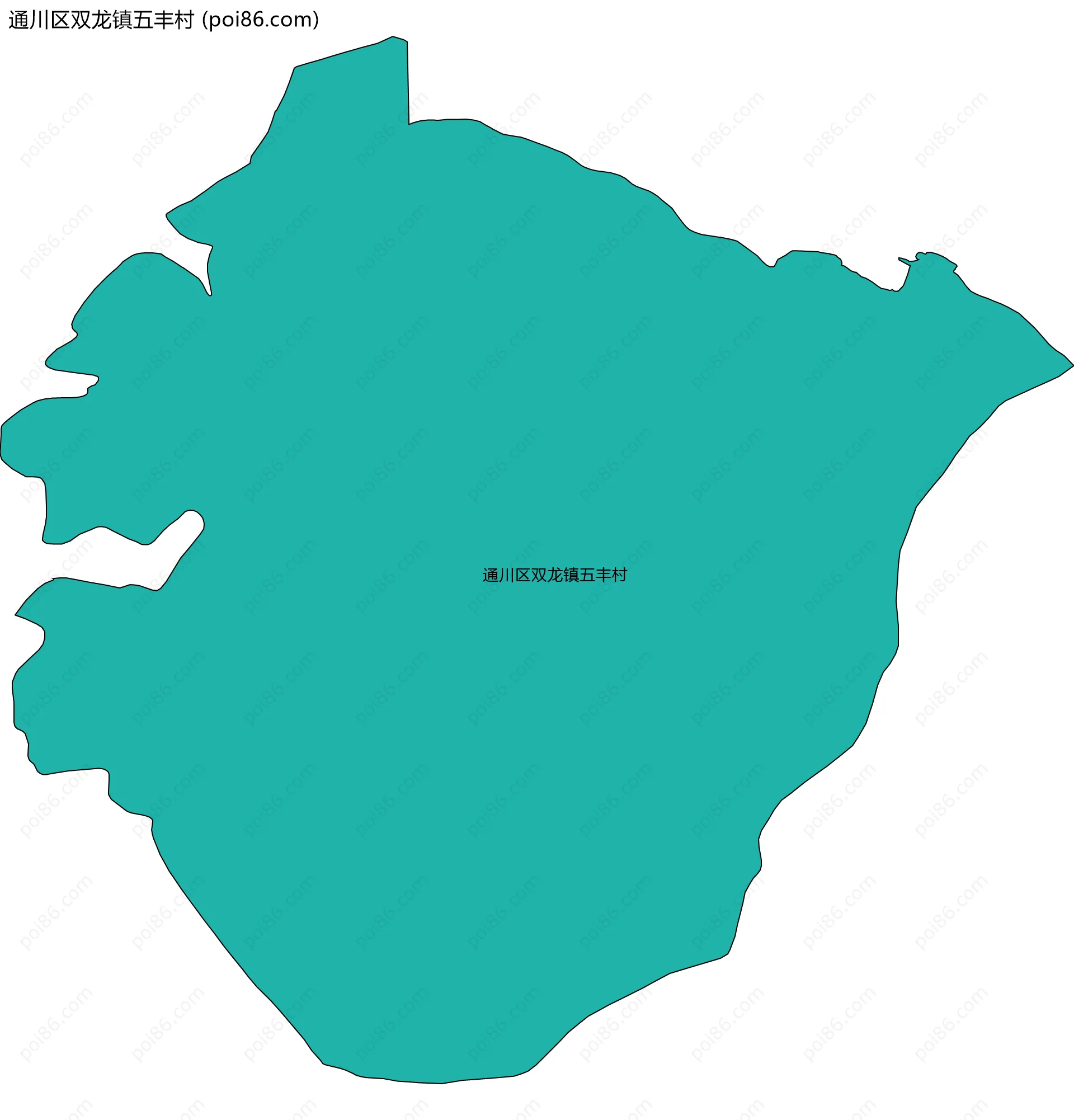 通川区双龙镇五丰村边界地图