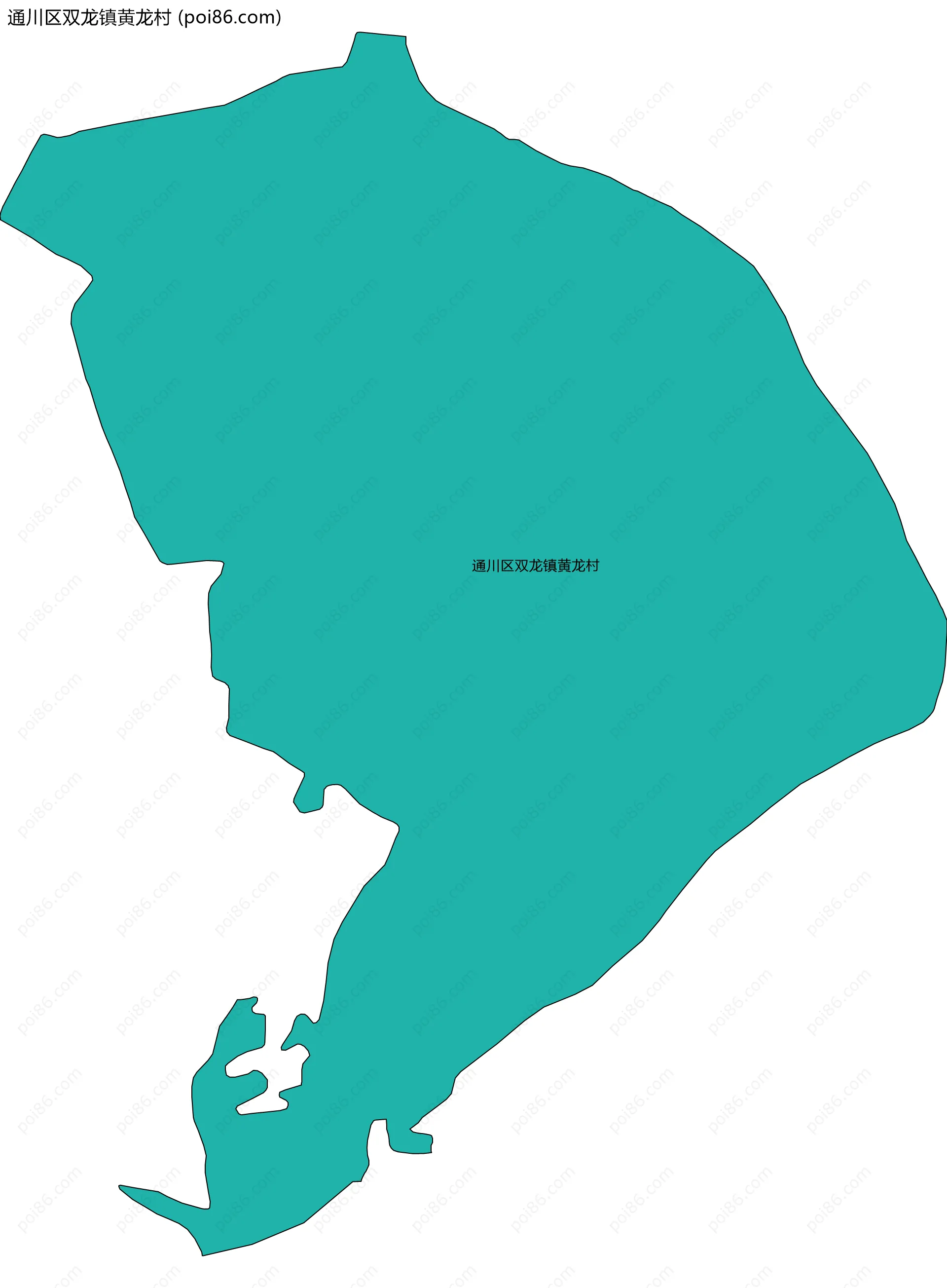通川区双龙镇黄龙村边界地图